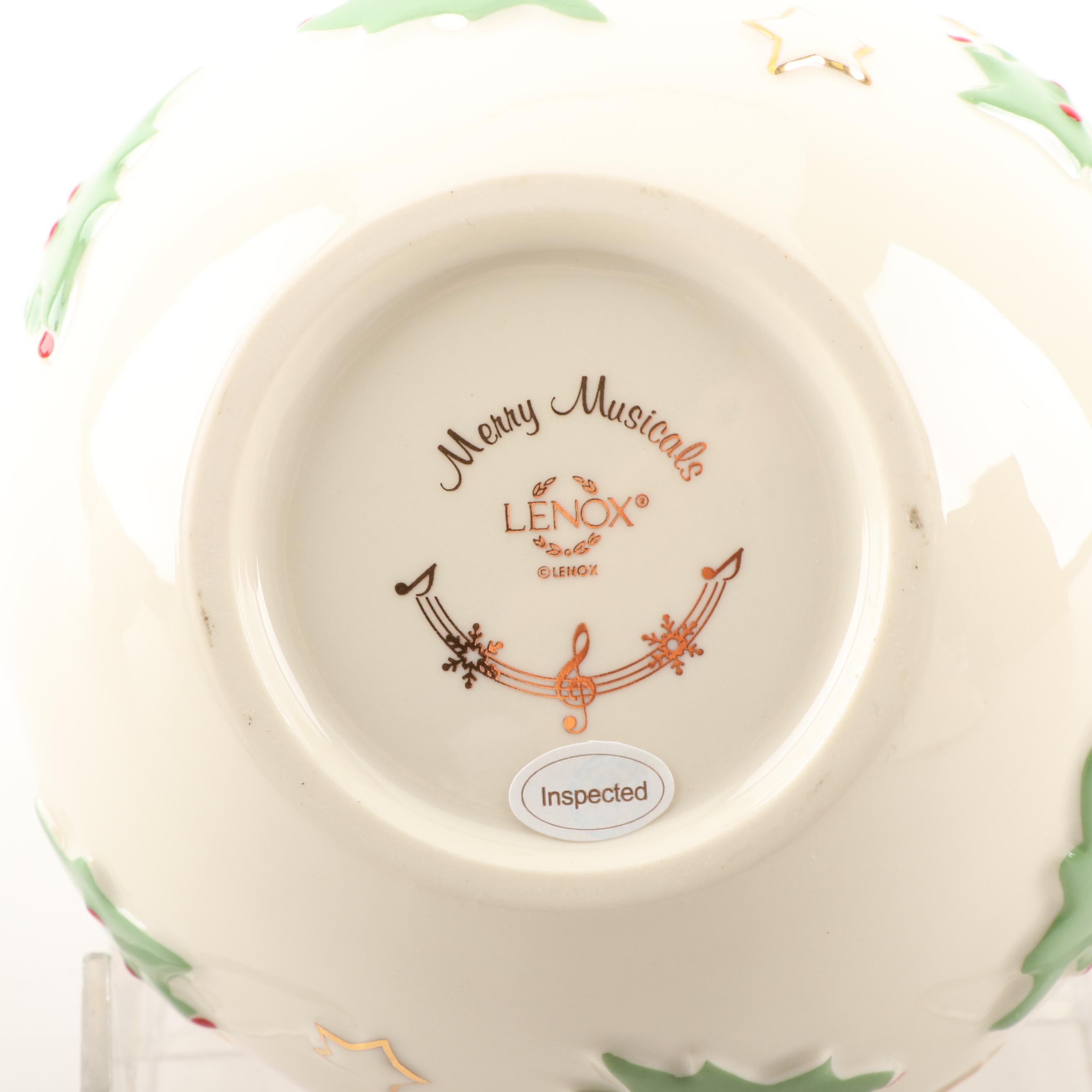 Lenox Christmas Decor Featuring Penguin Music Box