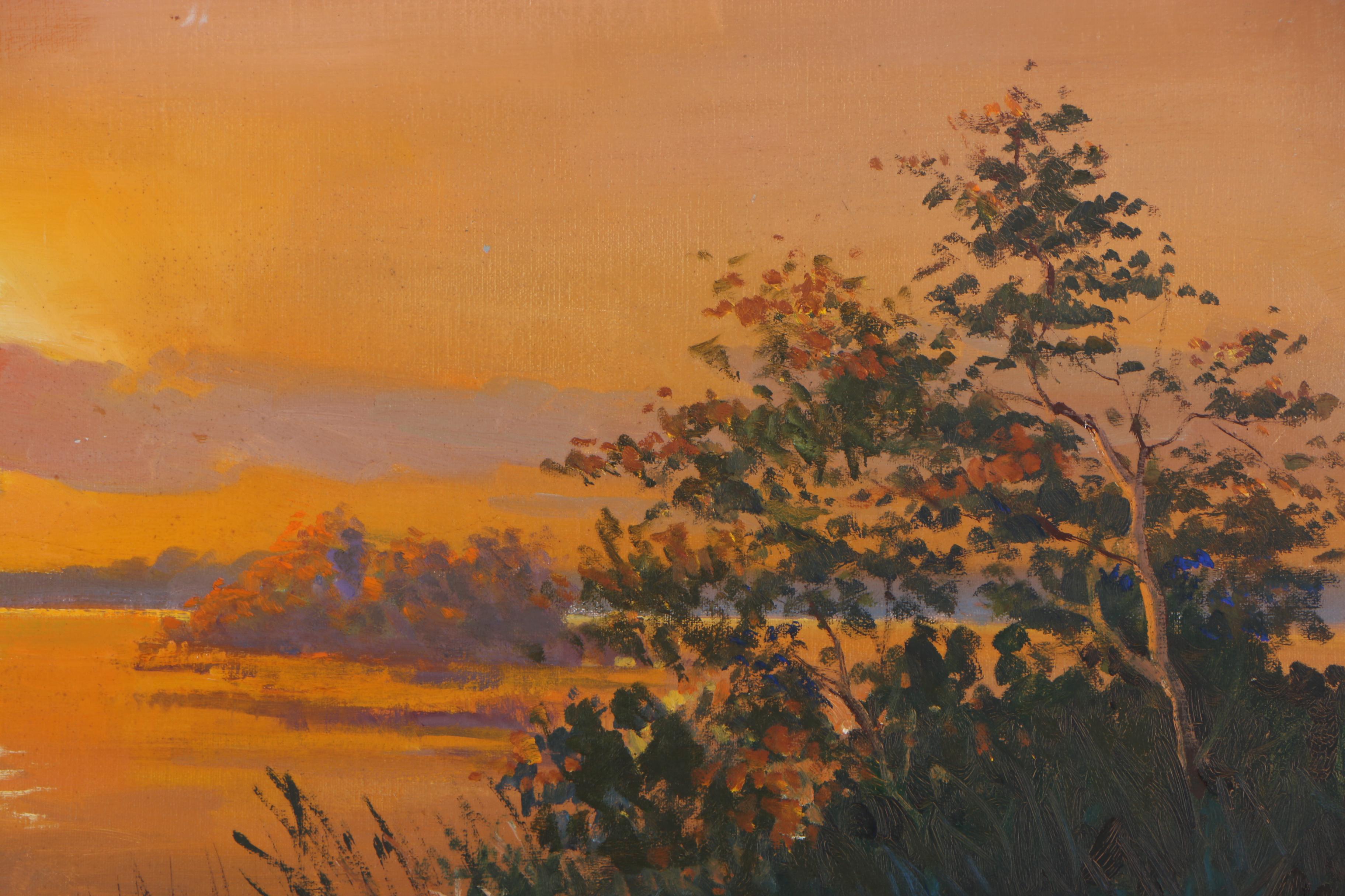 Alexander Kortner Oil Painting "Everglades Sunset"
