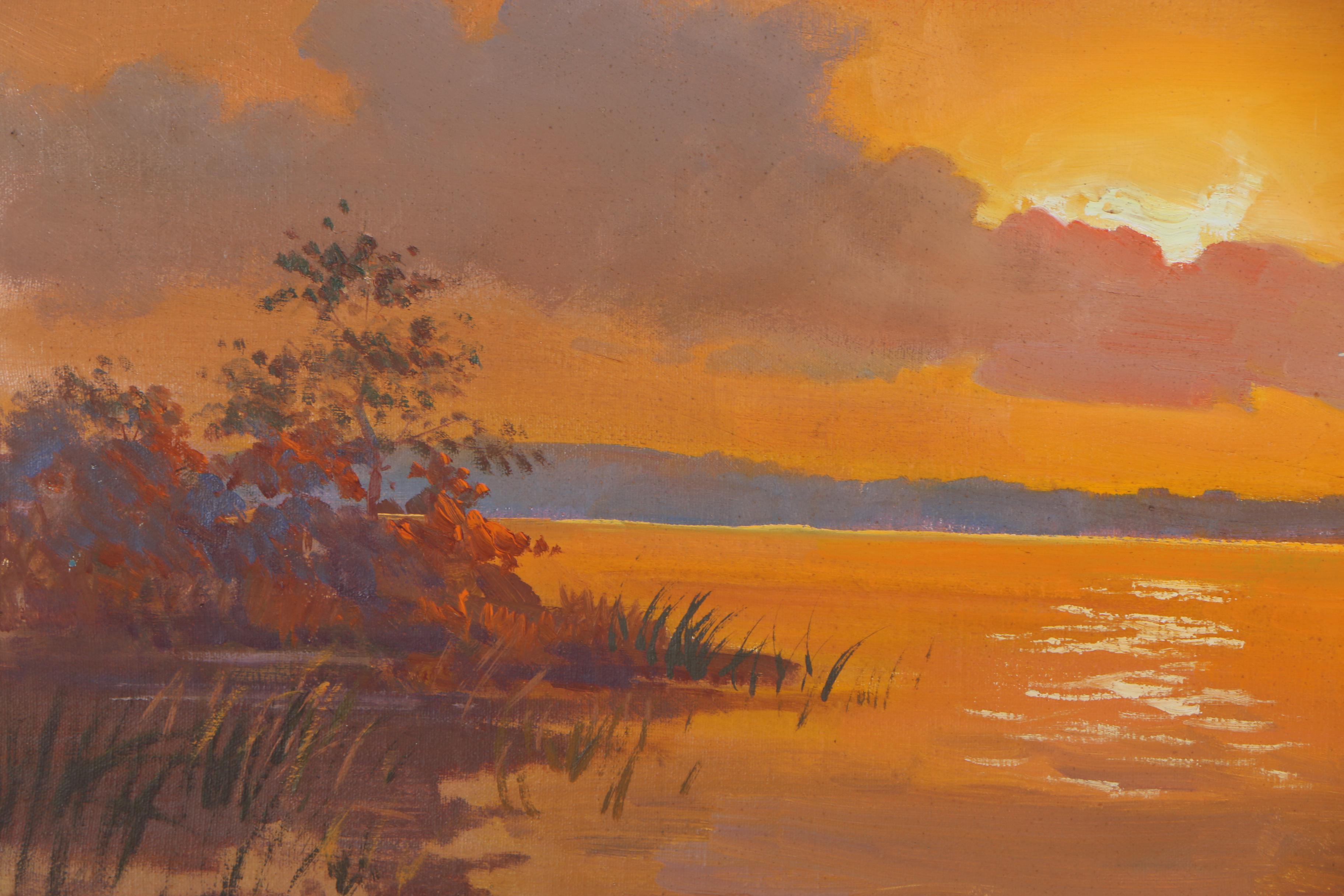 Alexander Kortner Oil Painting "Everglades Sunset"