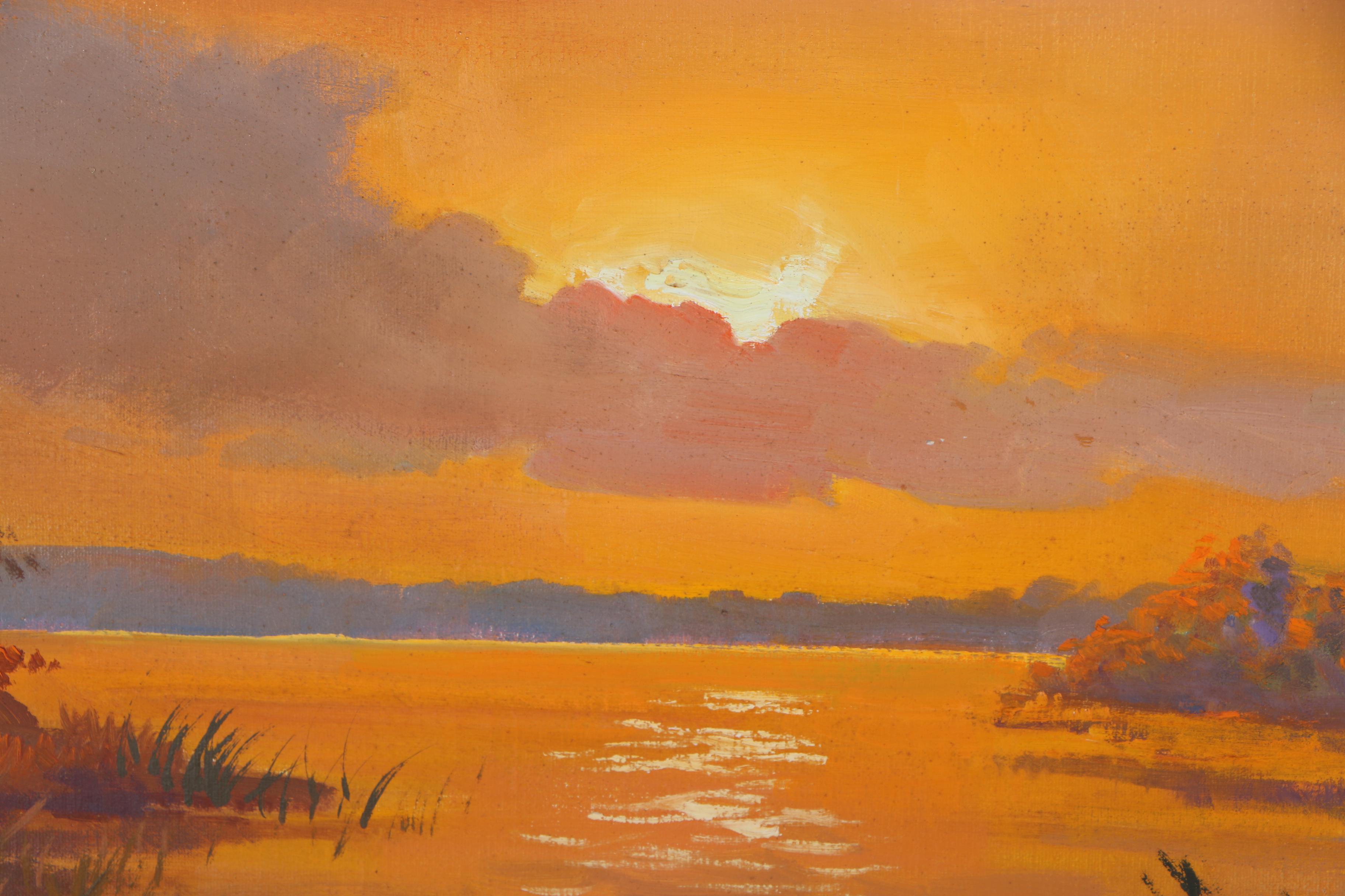 Alexander Kortner Oil Painting "Everglades Sunset"