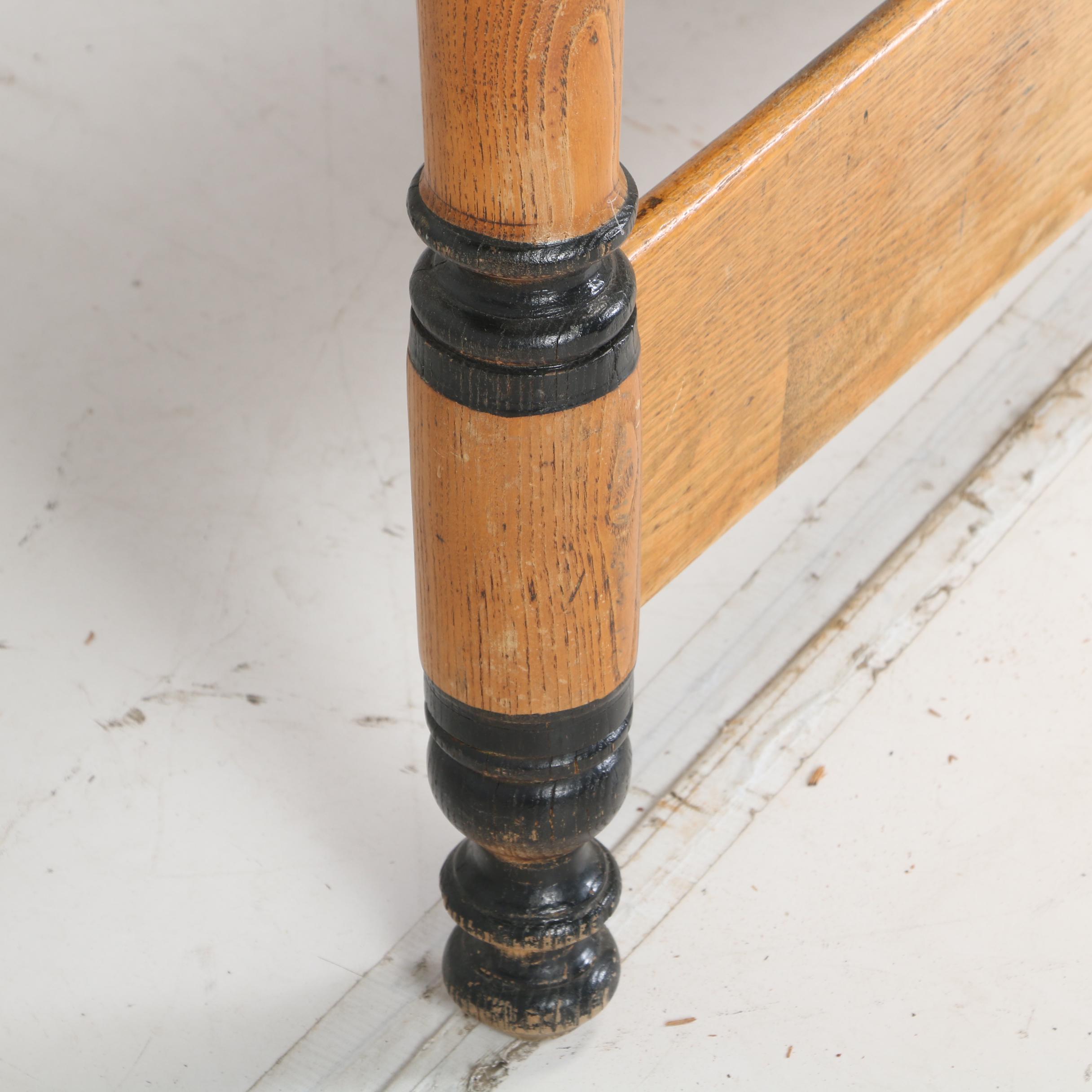 Oversized Oak Train Station Desk, Norfolk & Western Railway, Early 20th Century