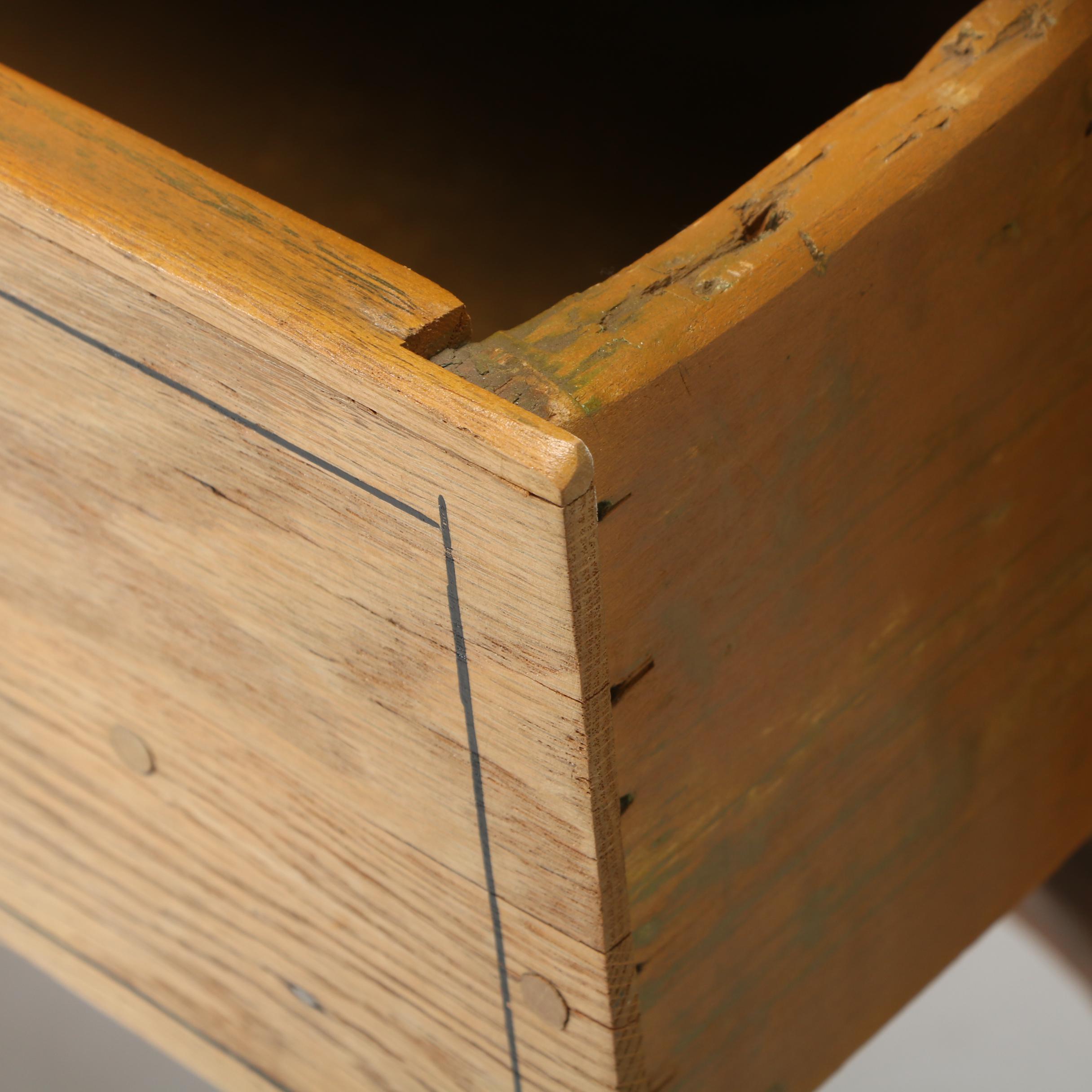 Oversized Oak Train Station Desk, Norfolk & Western Railway, Early 20th Century