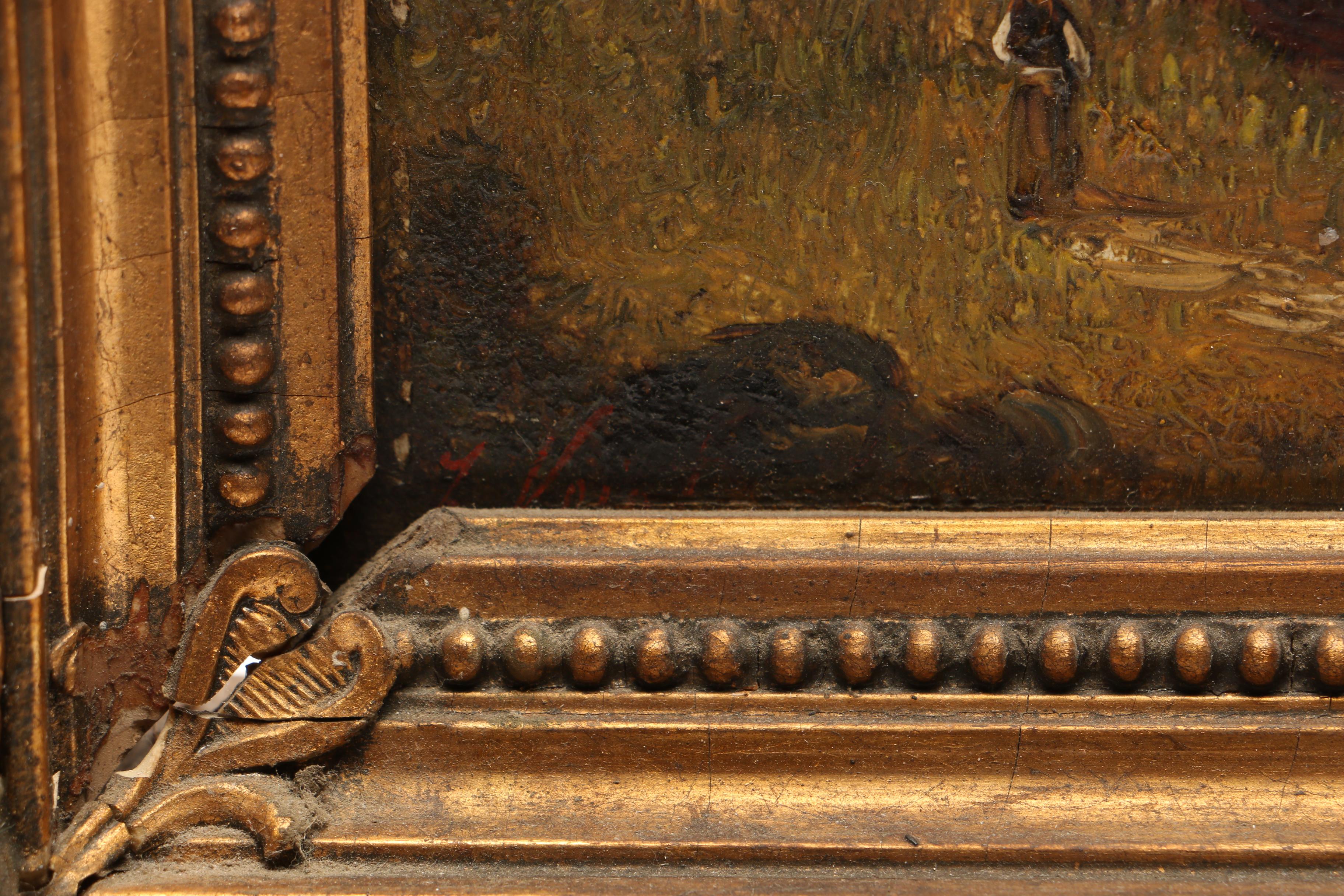 19th Century Dutch Landscape Oil Painting