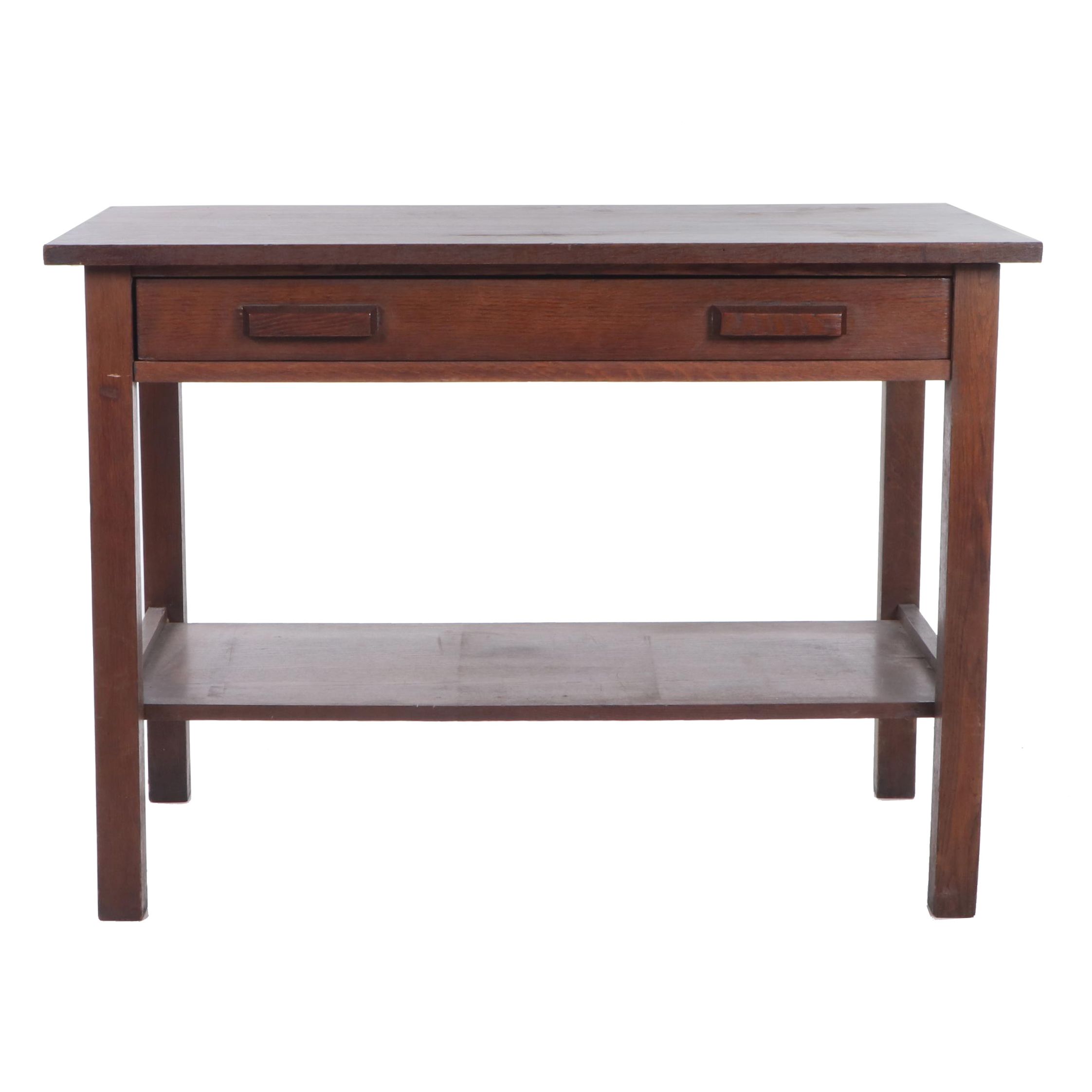 Heywood Bros. & Wakefield Mission Oak Library Table, Early 20th Century