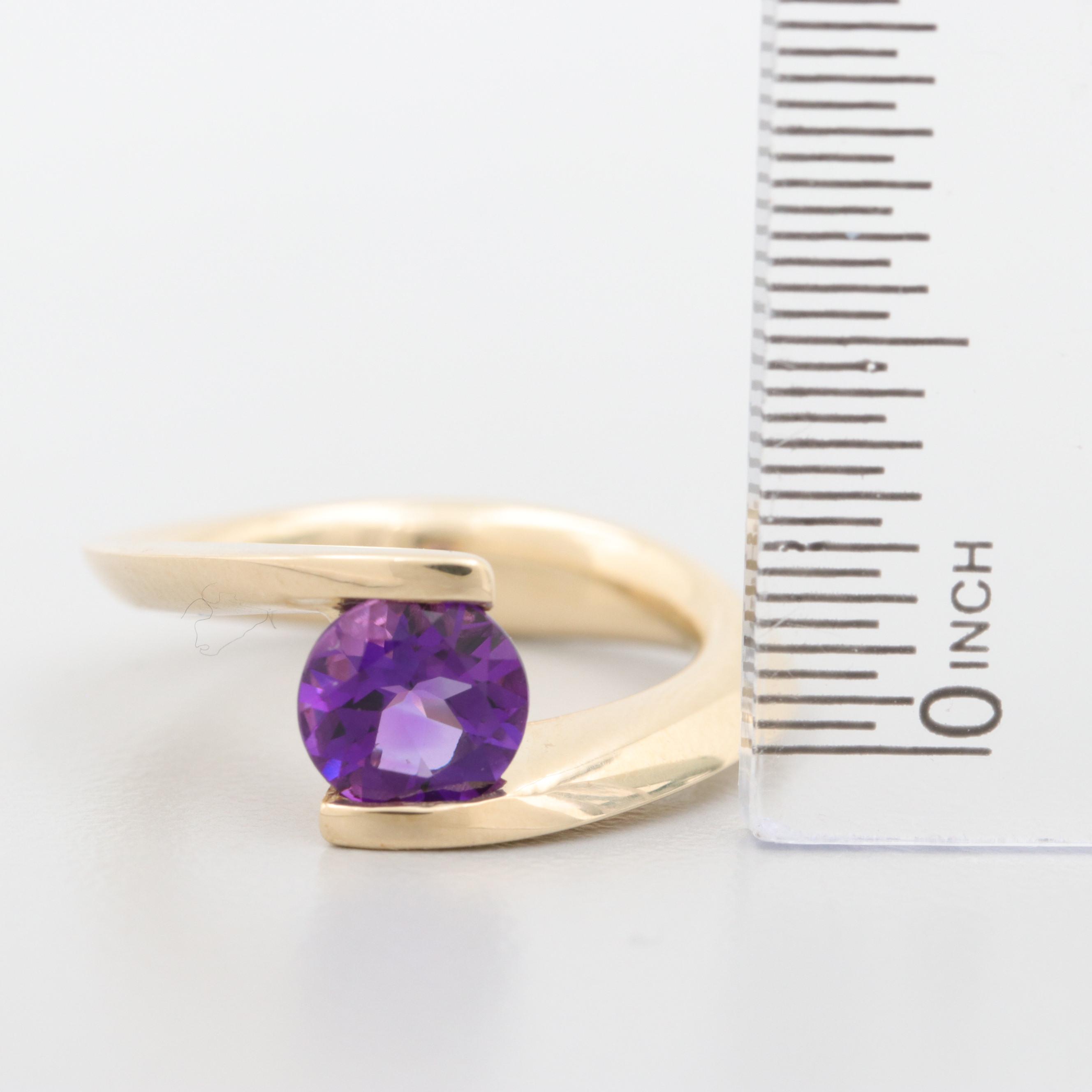 Gelin Abaci 14K Yellow Gold Amethyst Ring