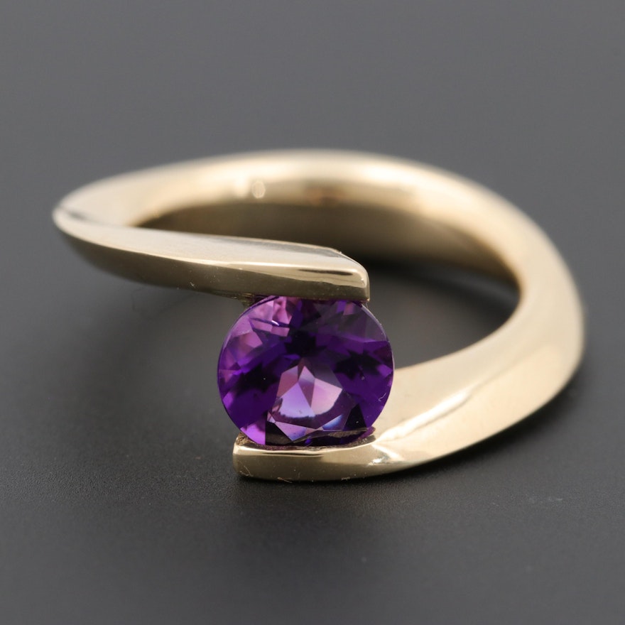 Gelin Abaci 14K Yellow Gold Amethyst Ring