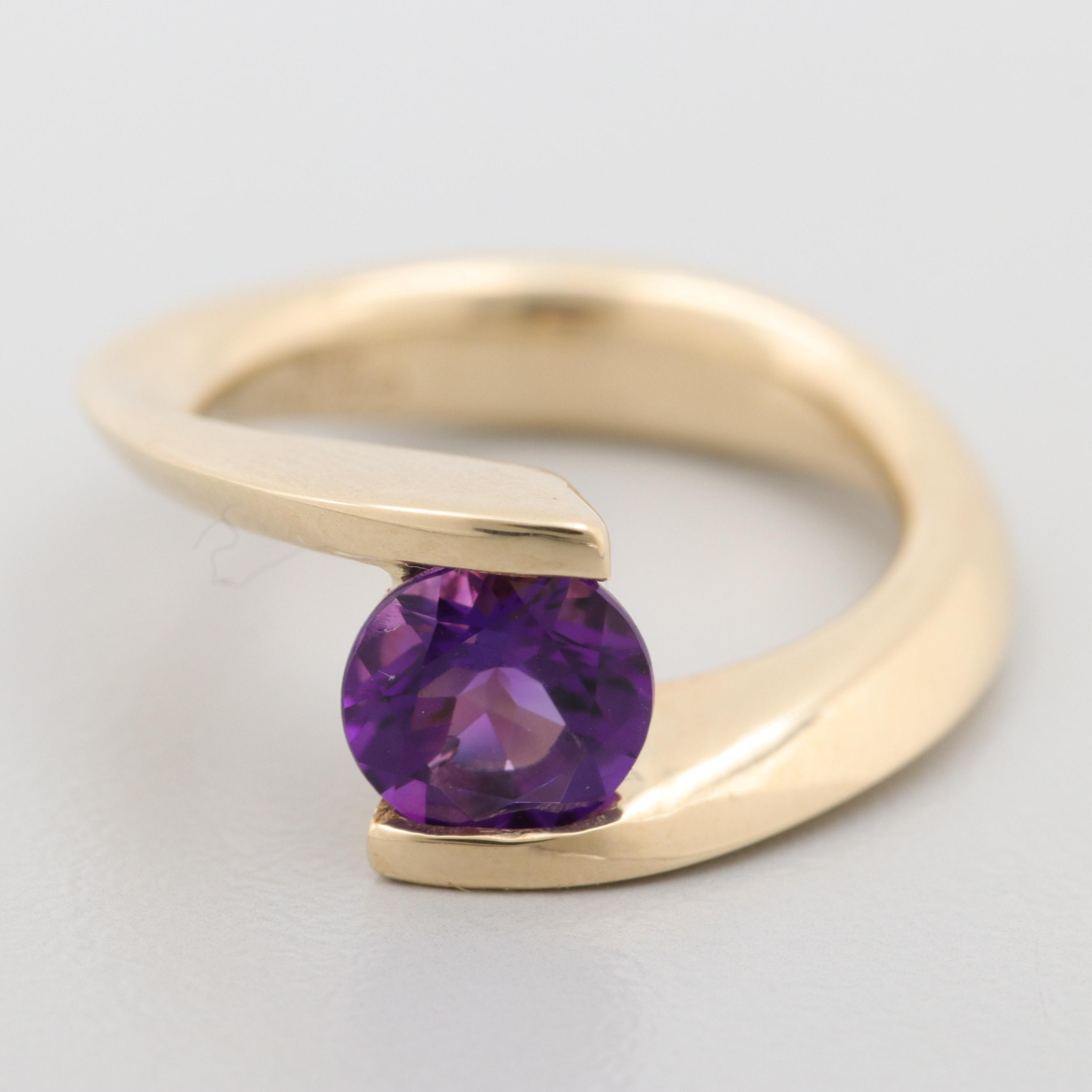 Gelin Abaci 14K Yellow Gold Amethyst Ring