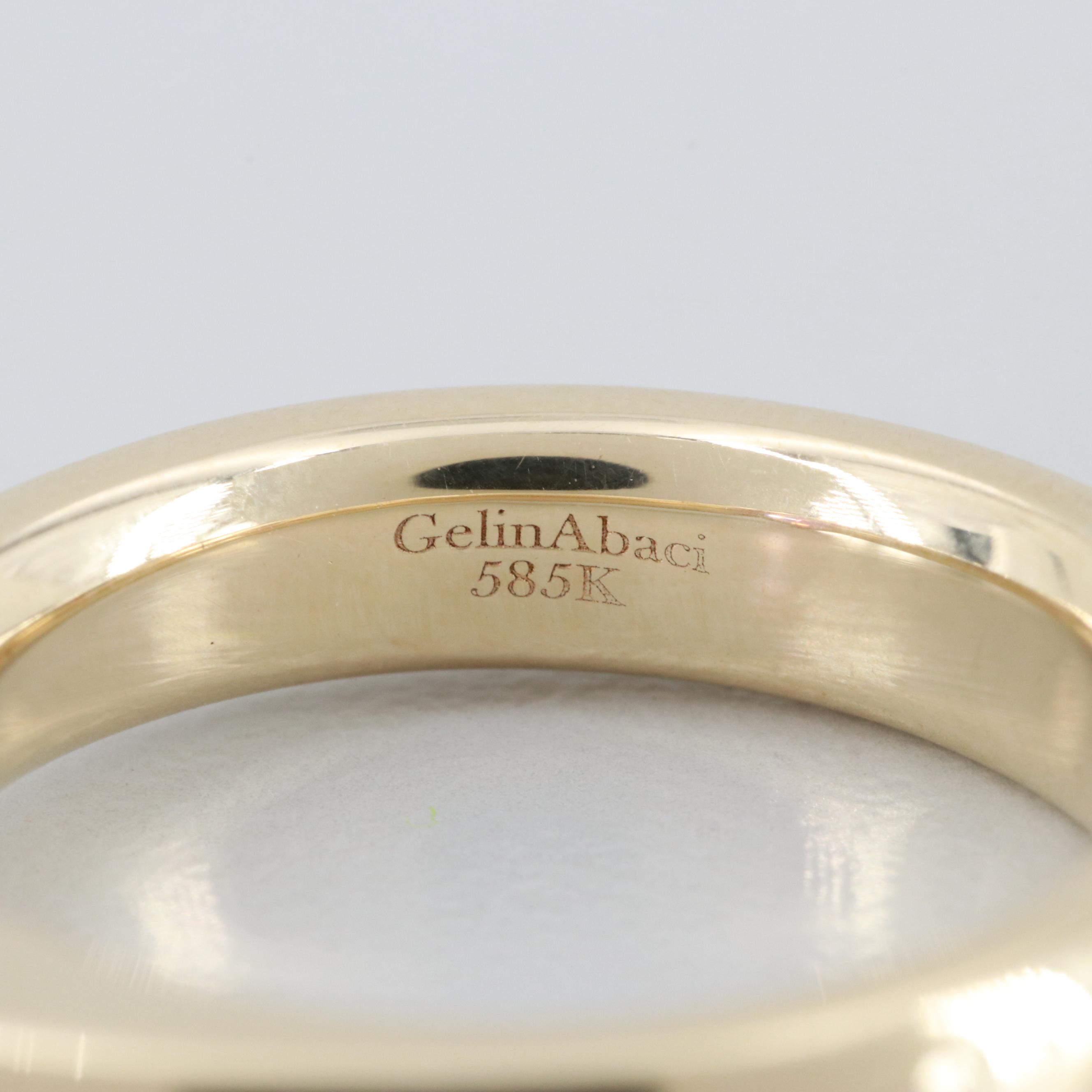 Gelin Abaci 14K Yellow Gold Topaz Ring