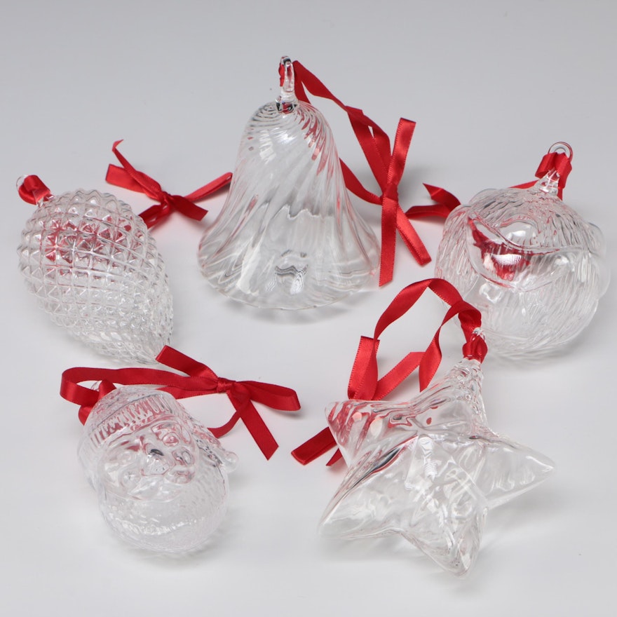 Steuben Art Glass Christmas Ornaments, 2000s