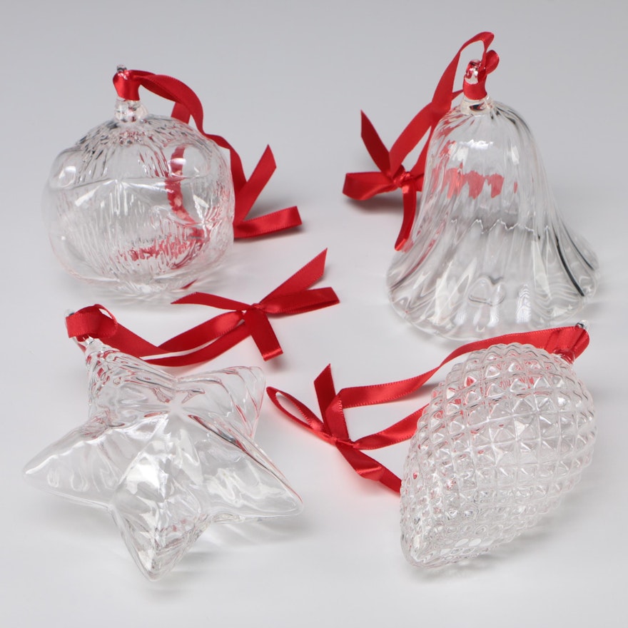 Steuben Art Glass Christmas Ornaments, 2000s