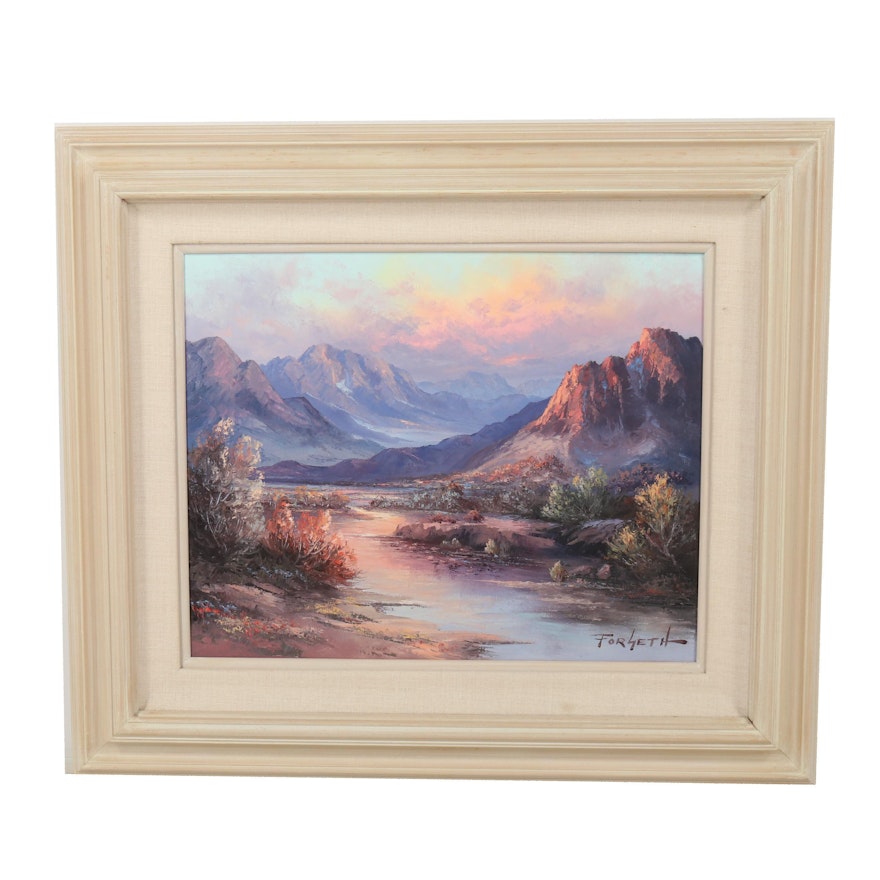 Carroll Forseth Mountain Landscape Oil Painting