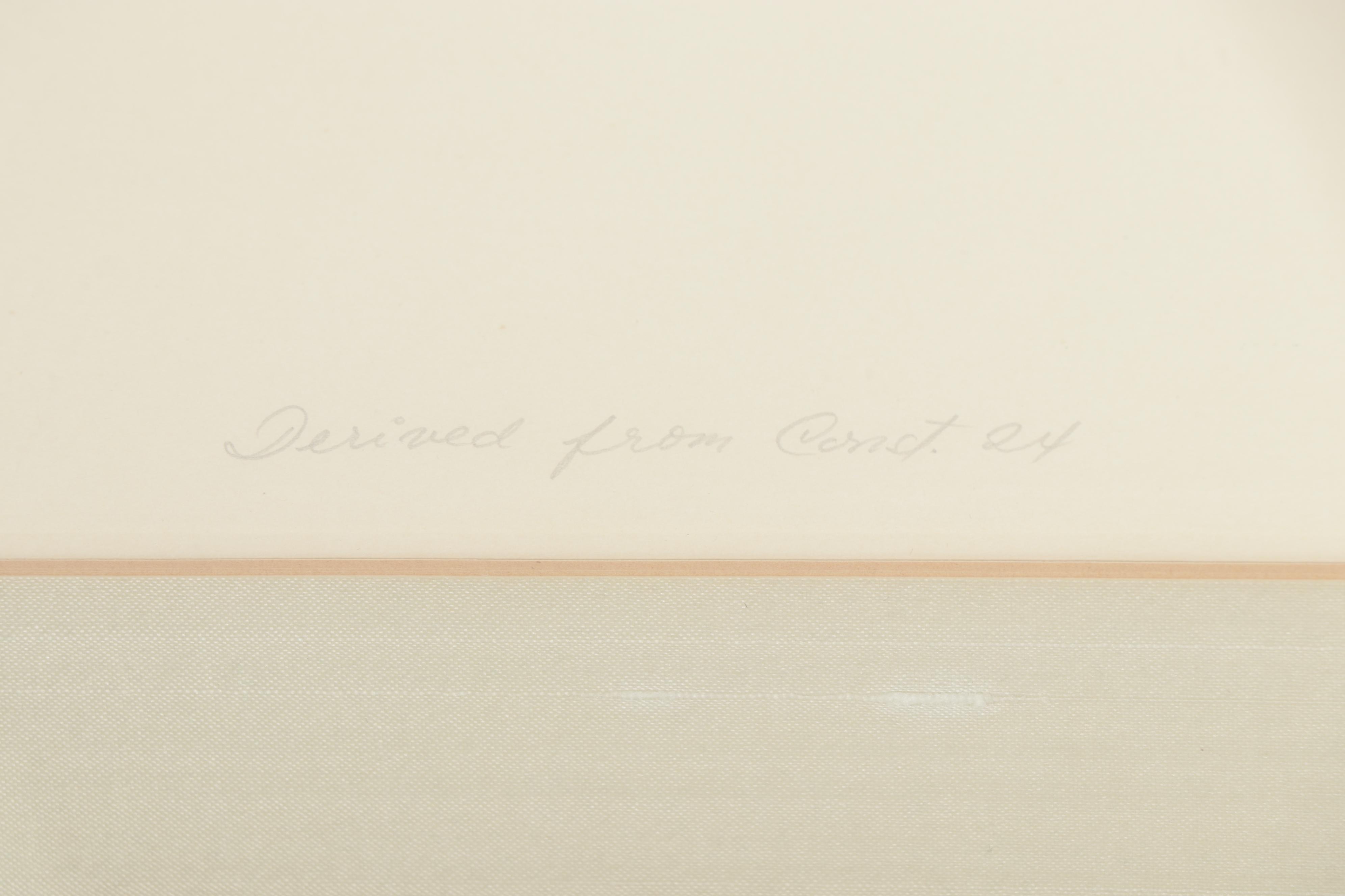 Luis Molinari-Flores Serigraph "Derived from Const. Ex."