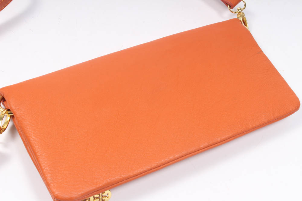 Tory Burch Orange Leather Crossbody Purse and Kenneth Cole Leather Hobo Bag