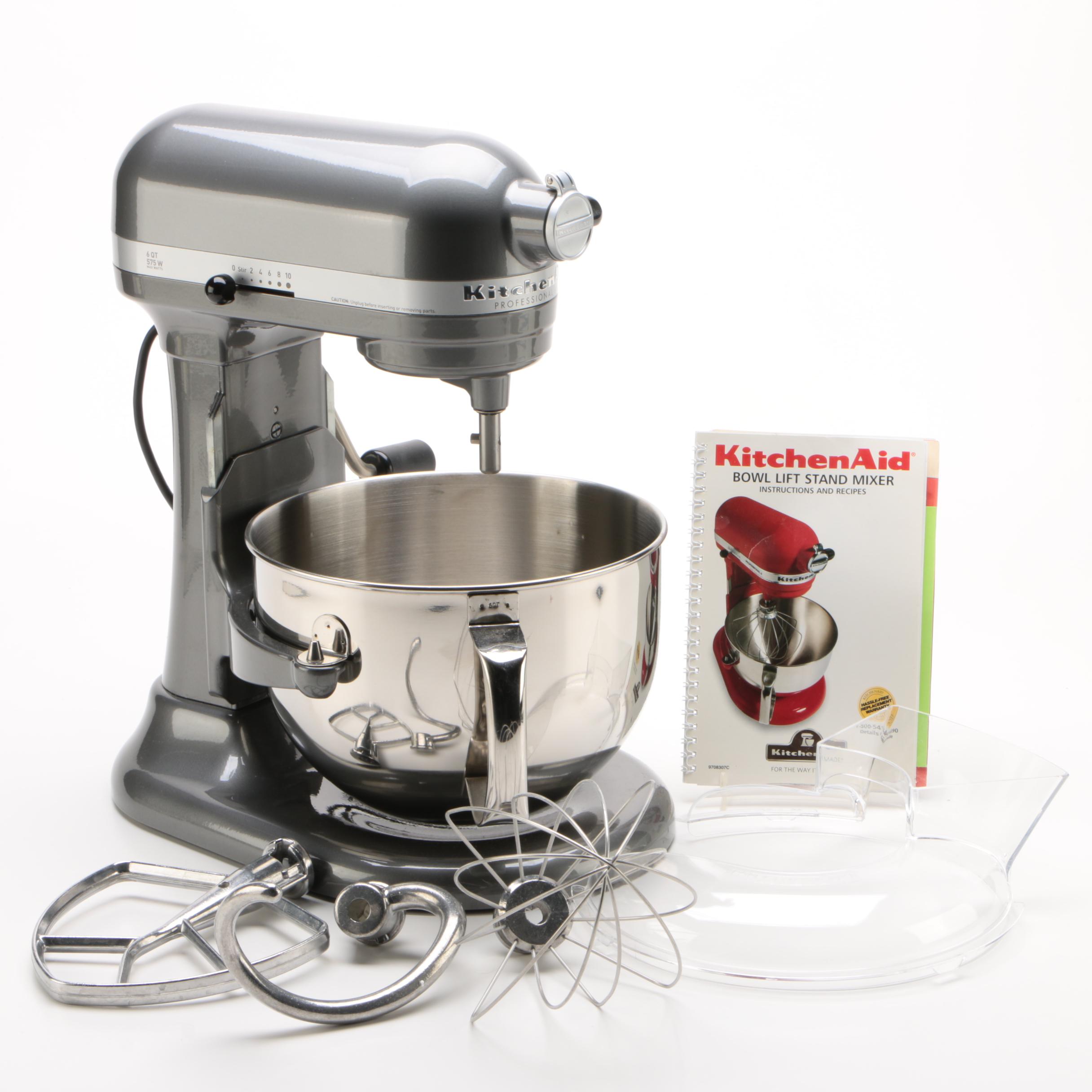 KitchenAid Pro 600 Series 6 Quart Bowl-Lift Pearl Metallic Stand Mixer