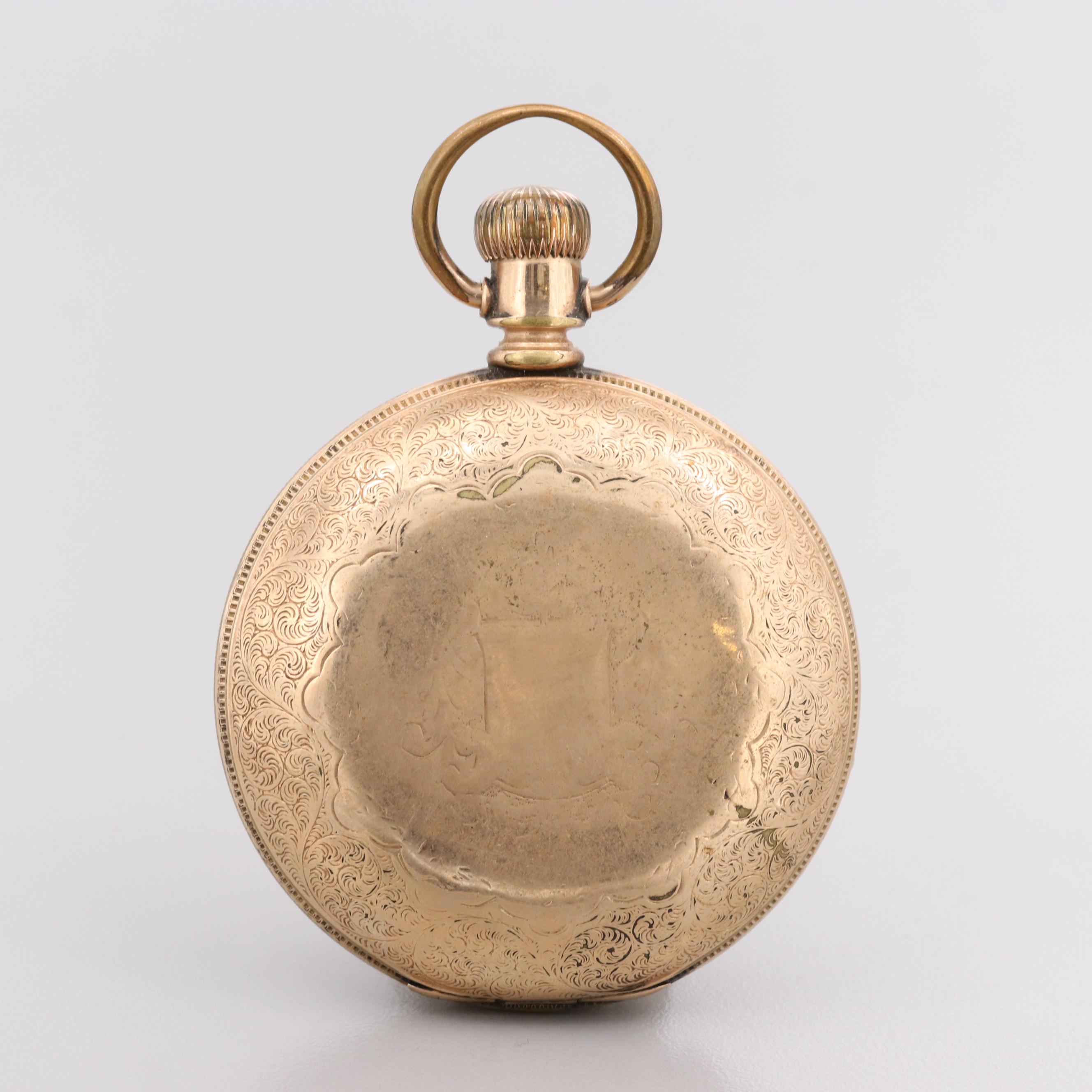 Antique Columbus Watch Co. Gold Filled Hunter Case Pocket Watch