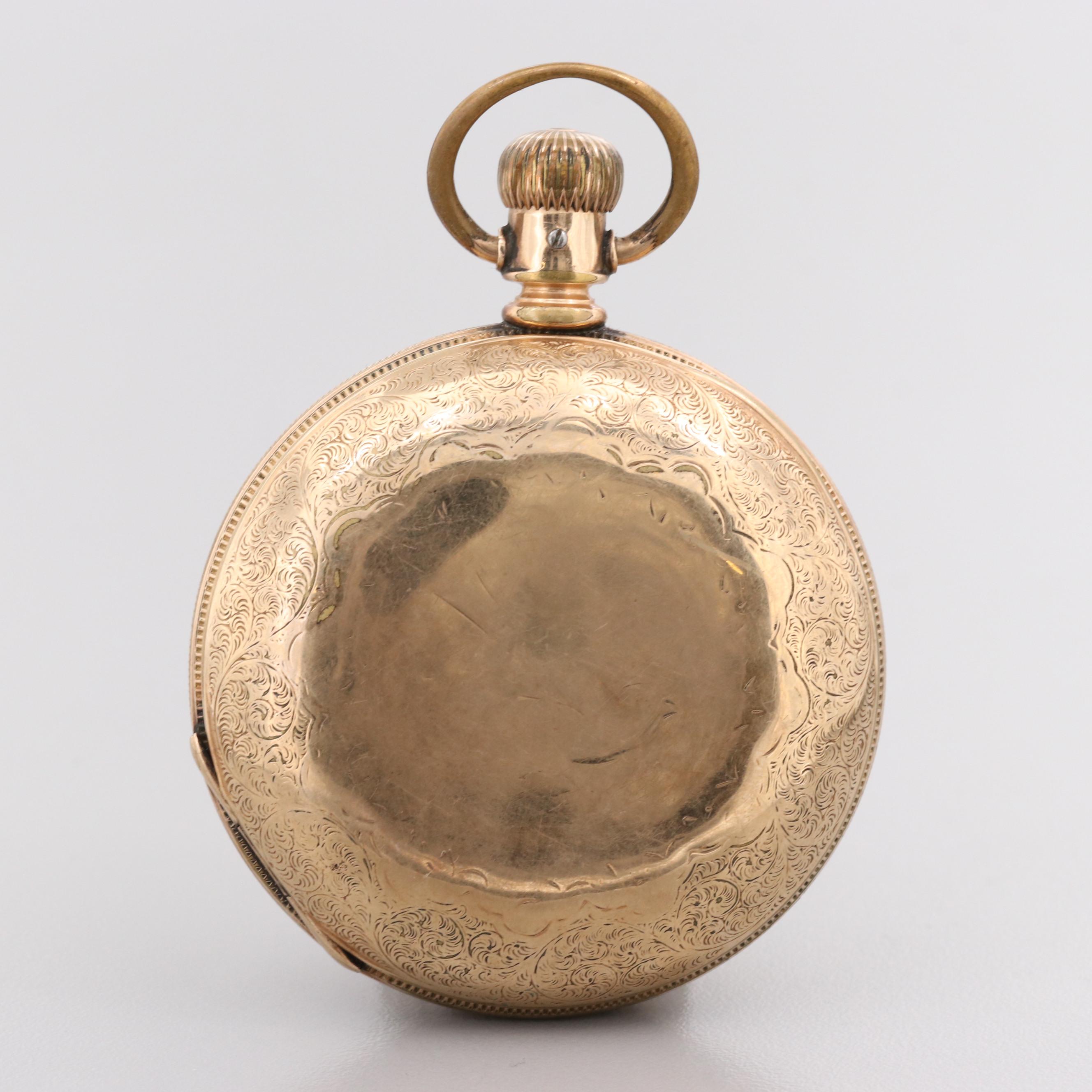 Antique Columbus Watch Co. Gold Filled Hunter Case Pocket Watch