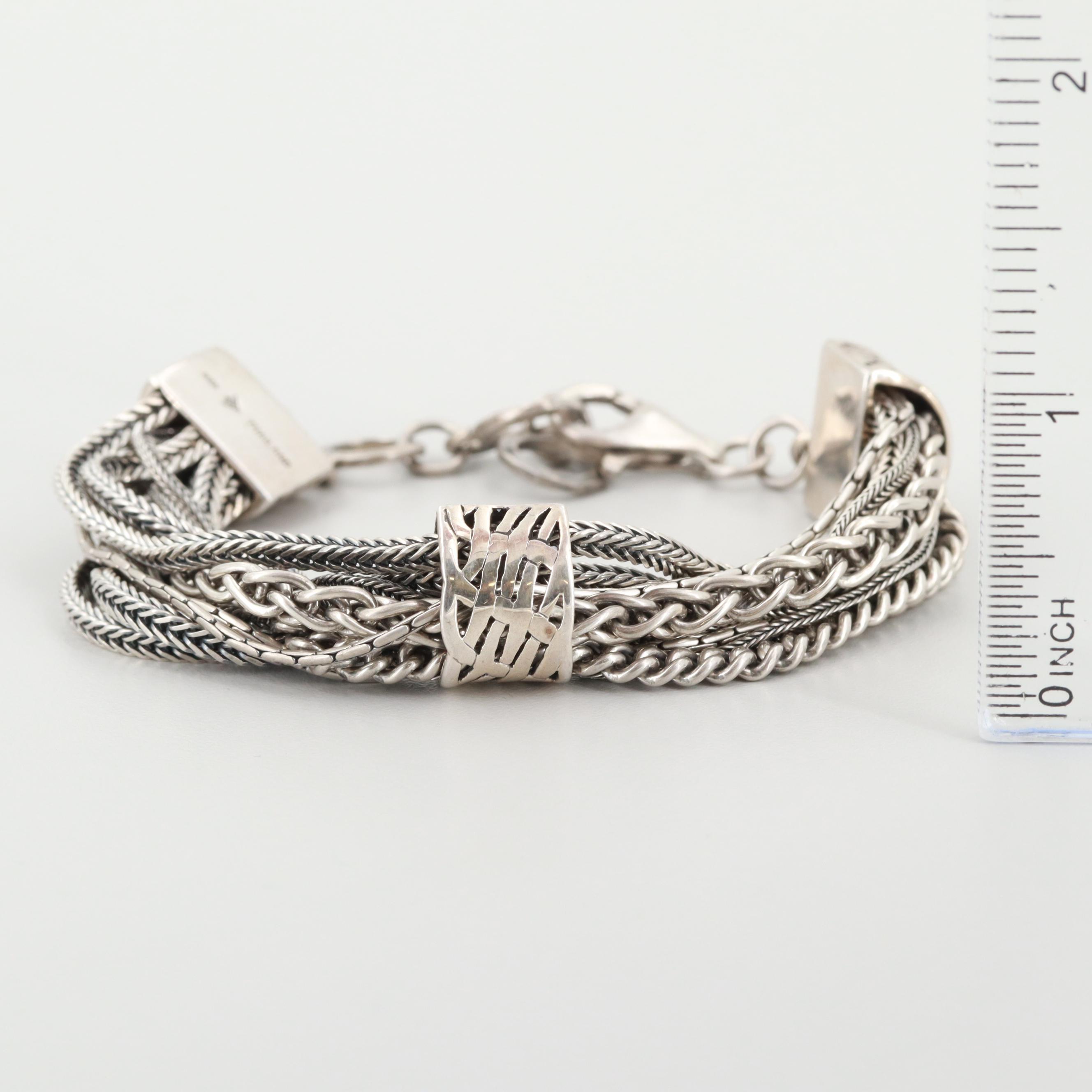 Silpada "Talk of the Town" Sterling Silver Multi-Strand Bracelet