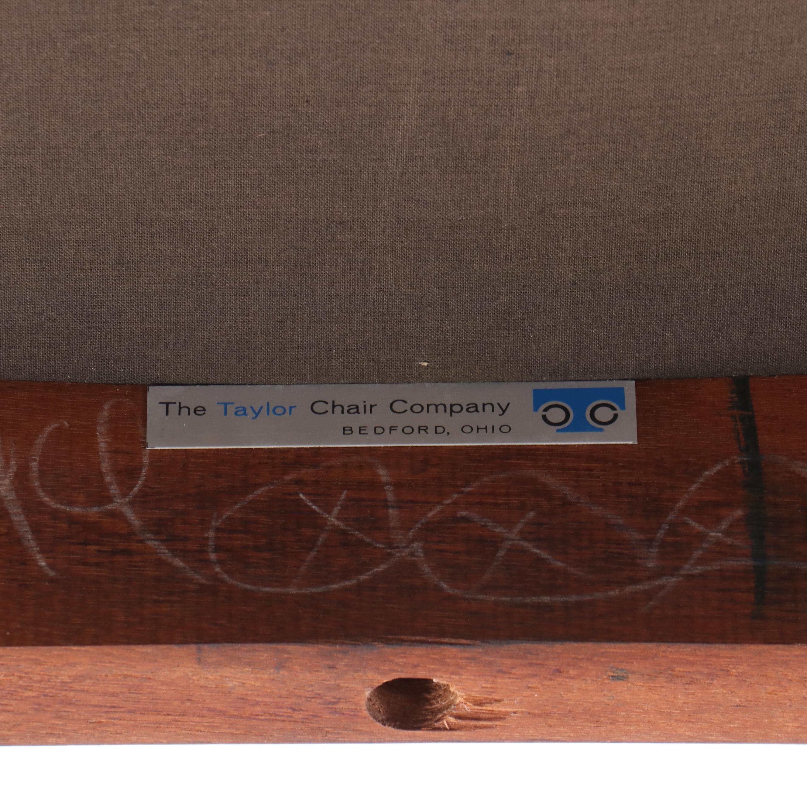 The Taylor Chair Company Mid Century Modern Teak Armchairs