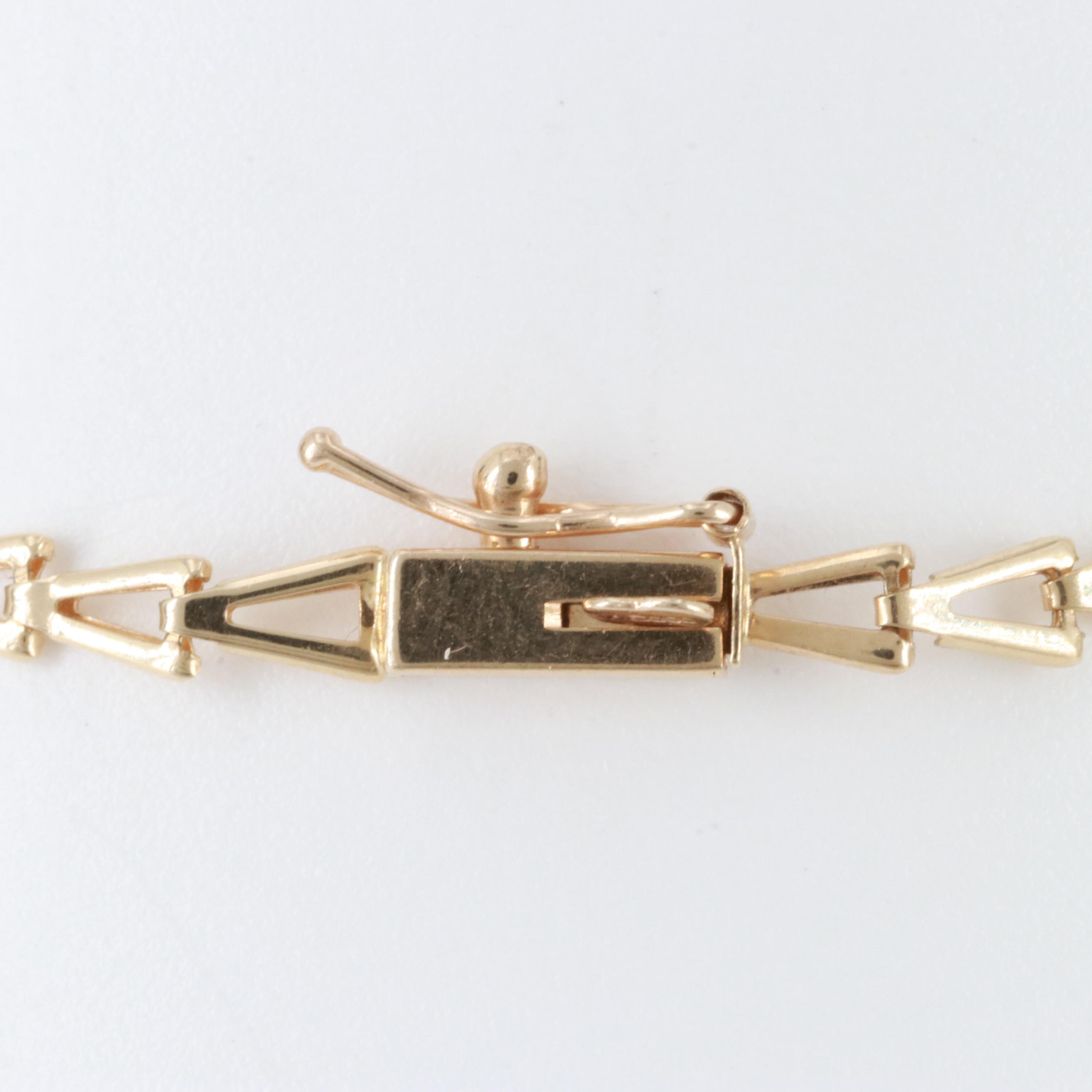 14K Yellow Gold Citrine, Peridot, Garnet, Blue Topaz and Amethyst Bracelet