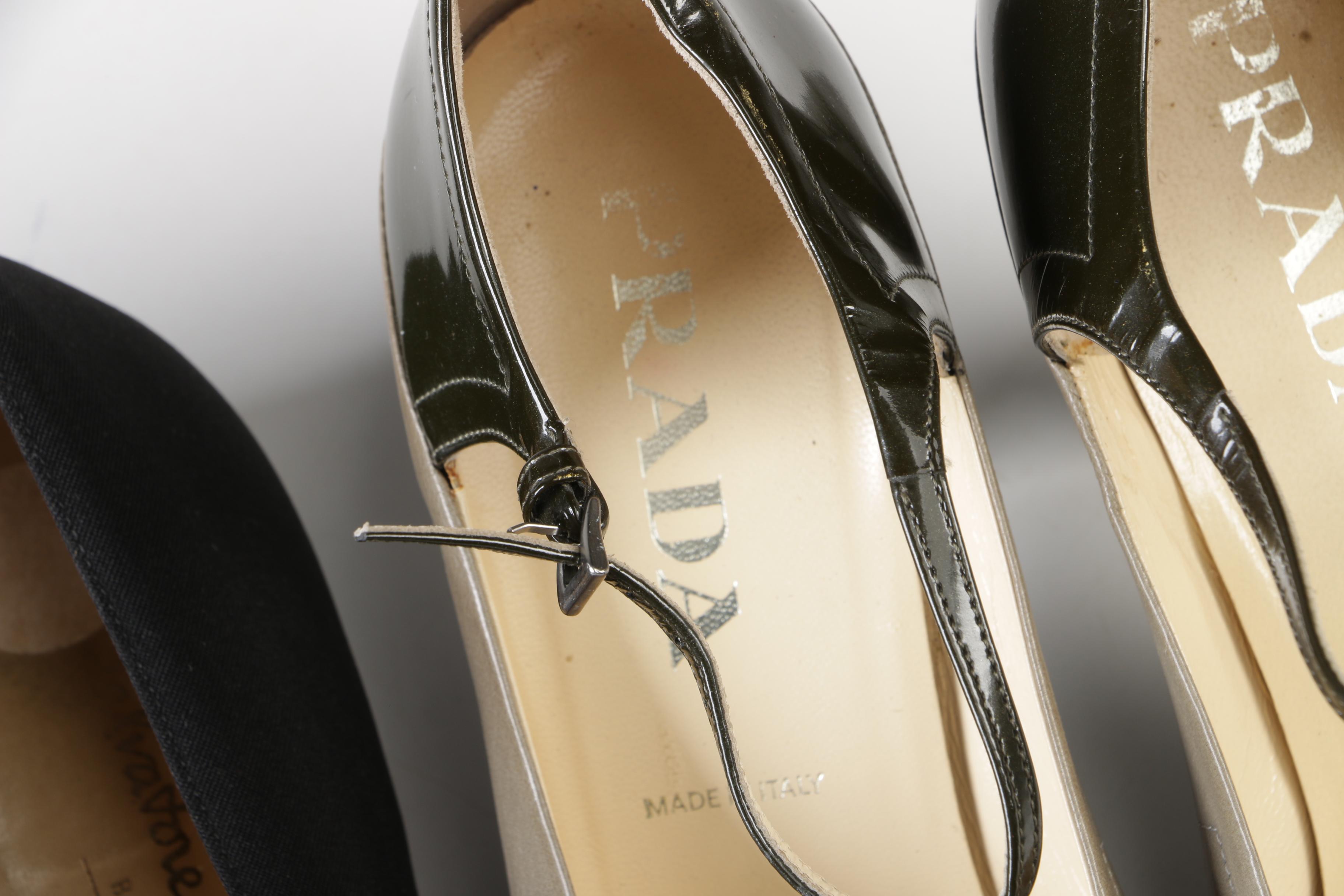 Women's Prada and Salvatore Ferragamo Heels with Minuit Sur Terre Boots