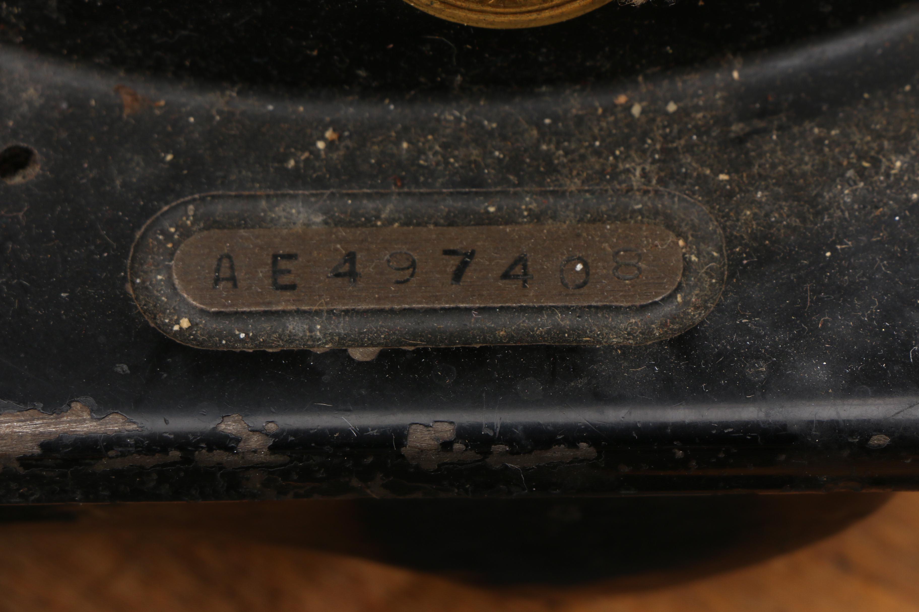 Vintage Industrial Singer Sewing Machine and Table