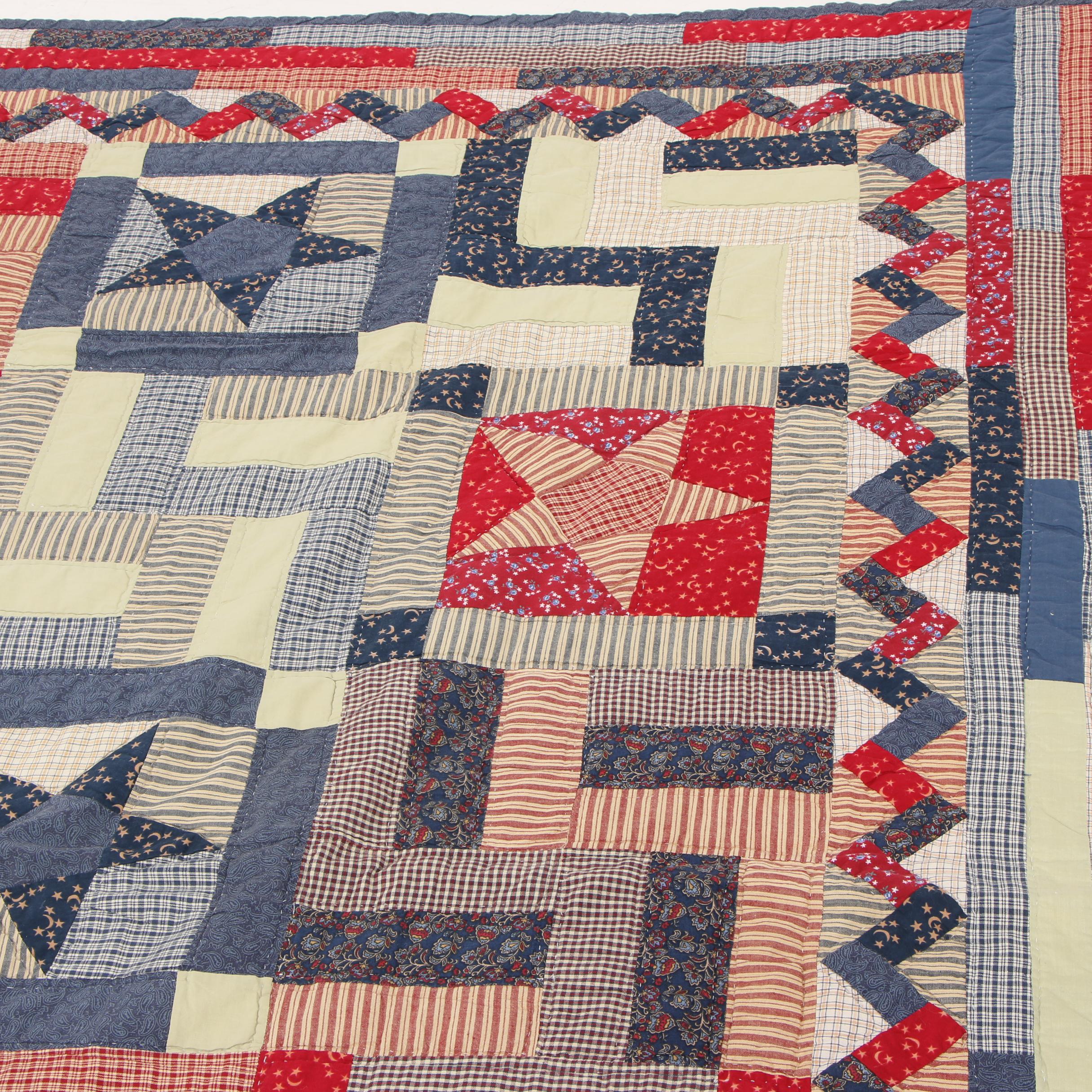 Handmade Americana Style Quilt, circa 1990