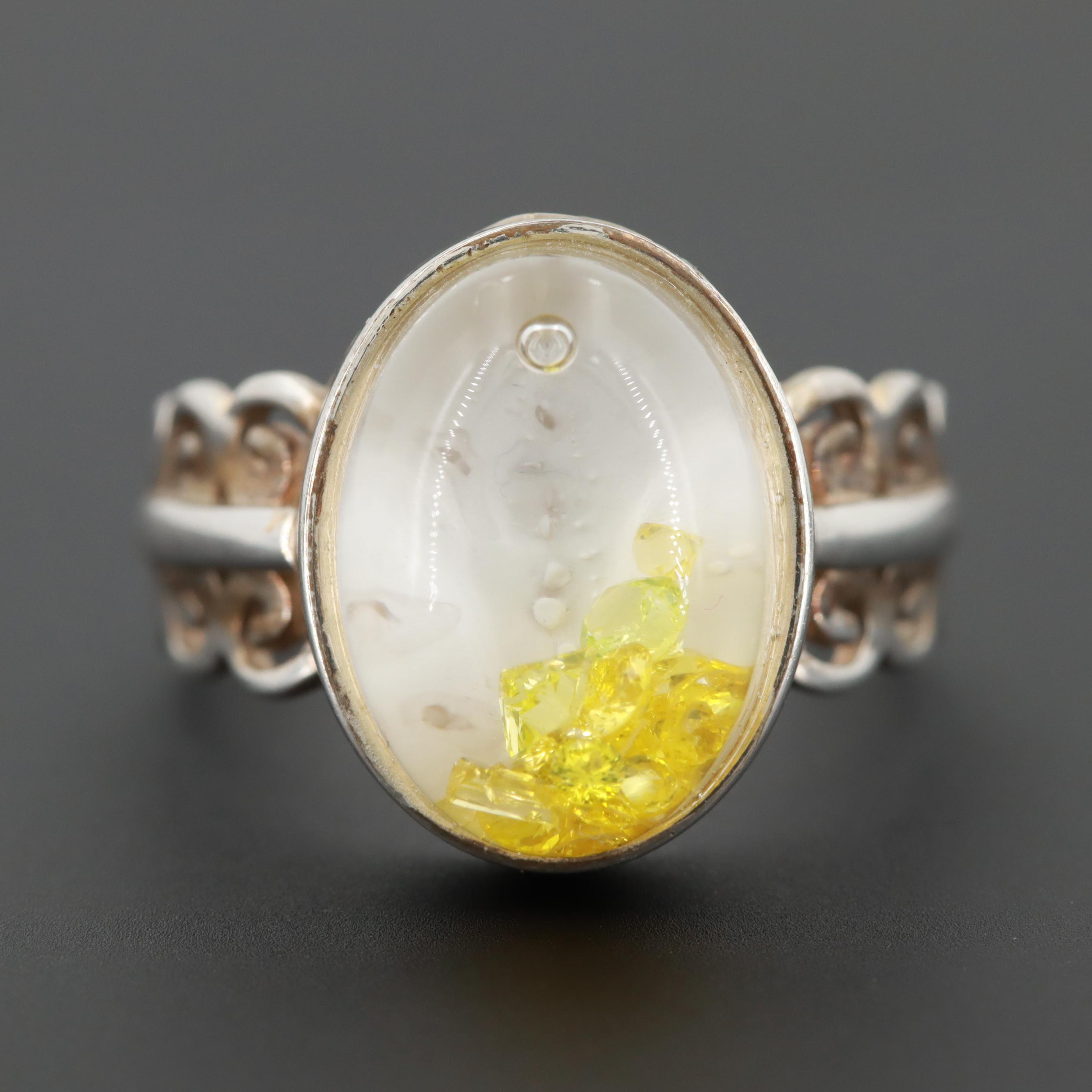 Sterling Silver Diamond in Oil