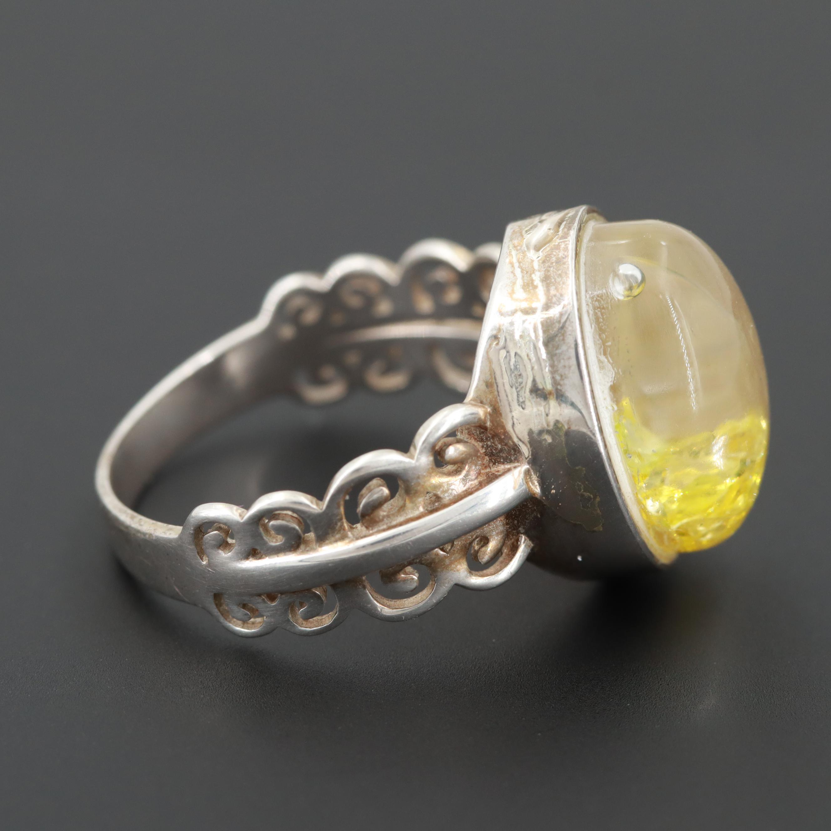 Sterling Silver Diamond in Oil