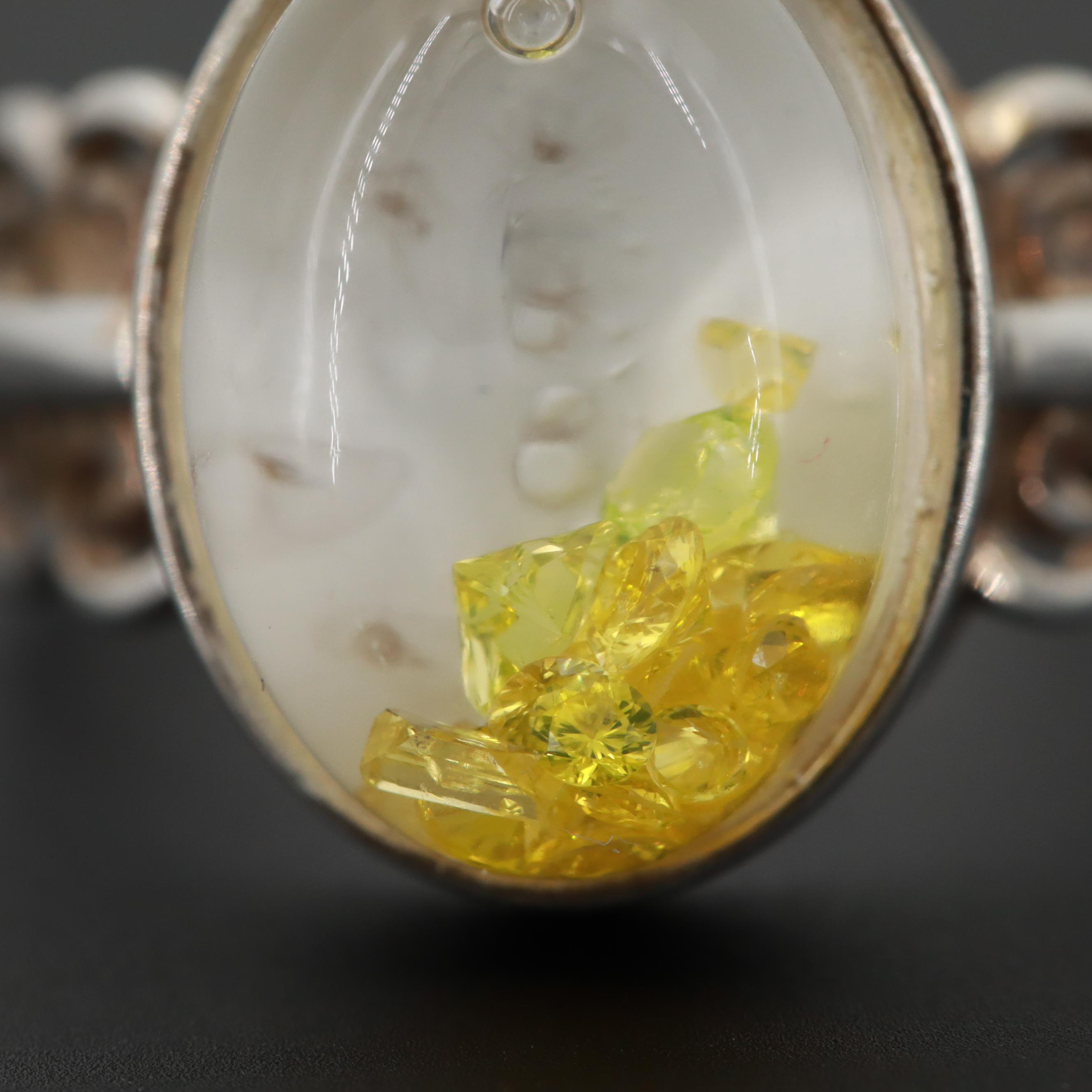 Sterling Silver Diamond in Oil