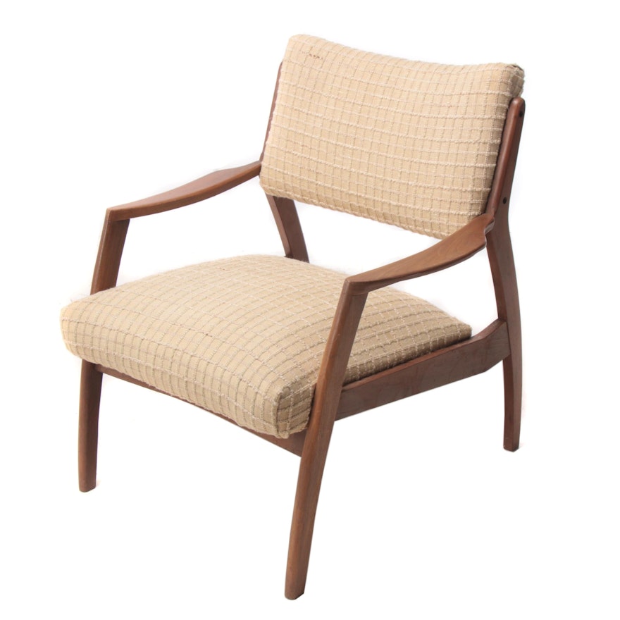 Mid Century Modern Walnut Lounge Chair