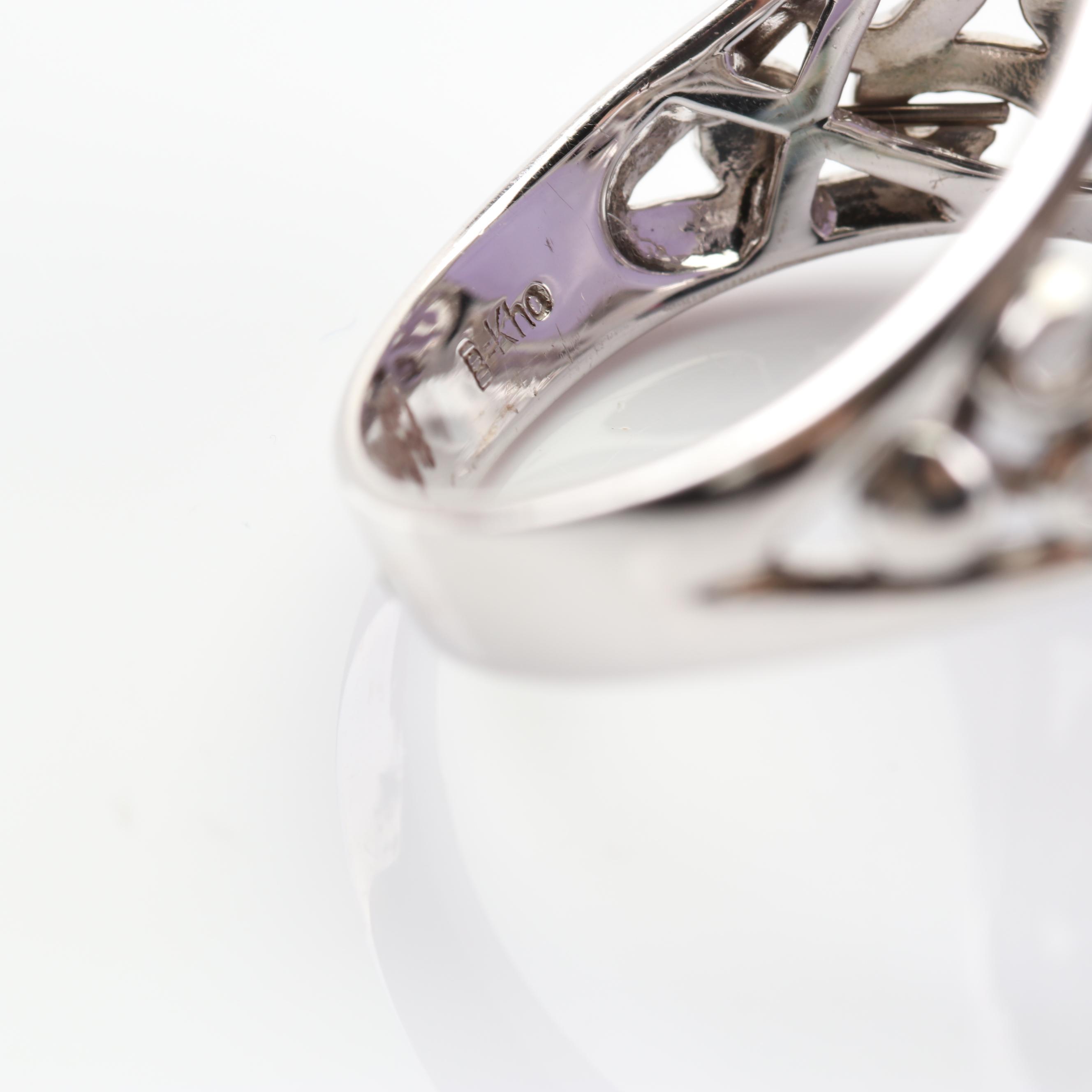 Ben Kho Sterling Silver Lavender Jadeite Ring