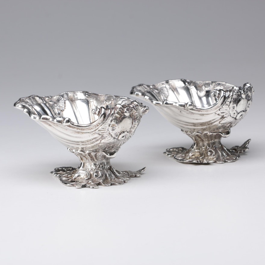 George Nathan & Ridley Hayes Chester Sterling Silver Shell Salts, 1904