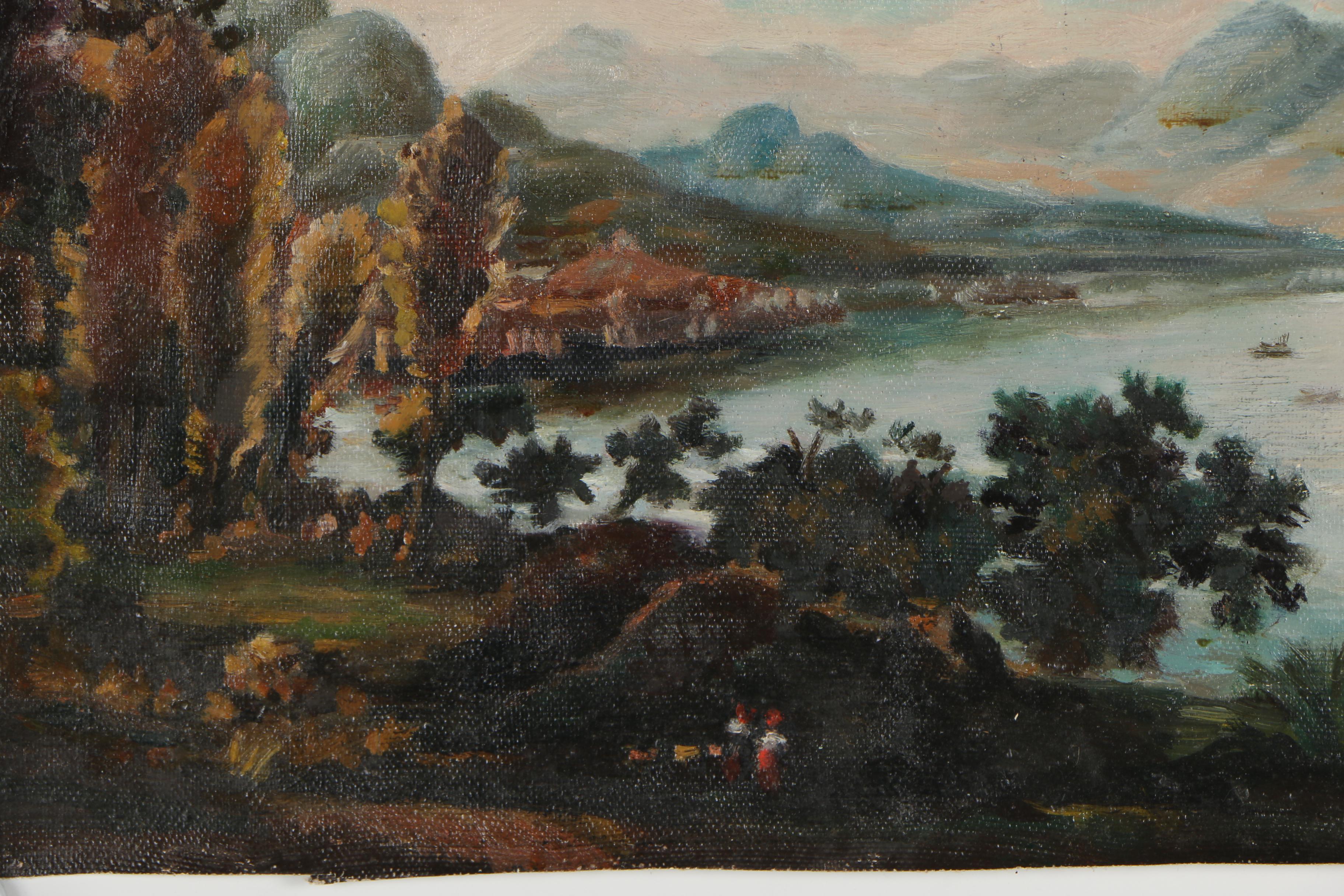 Landscape Oil Painting "By the Lake"