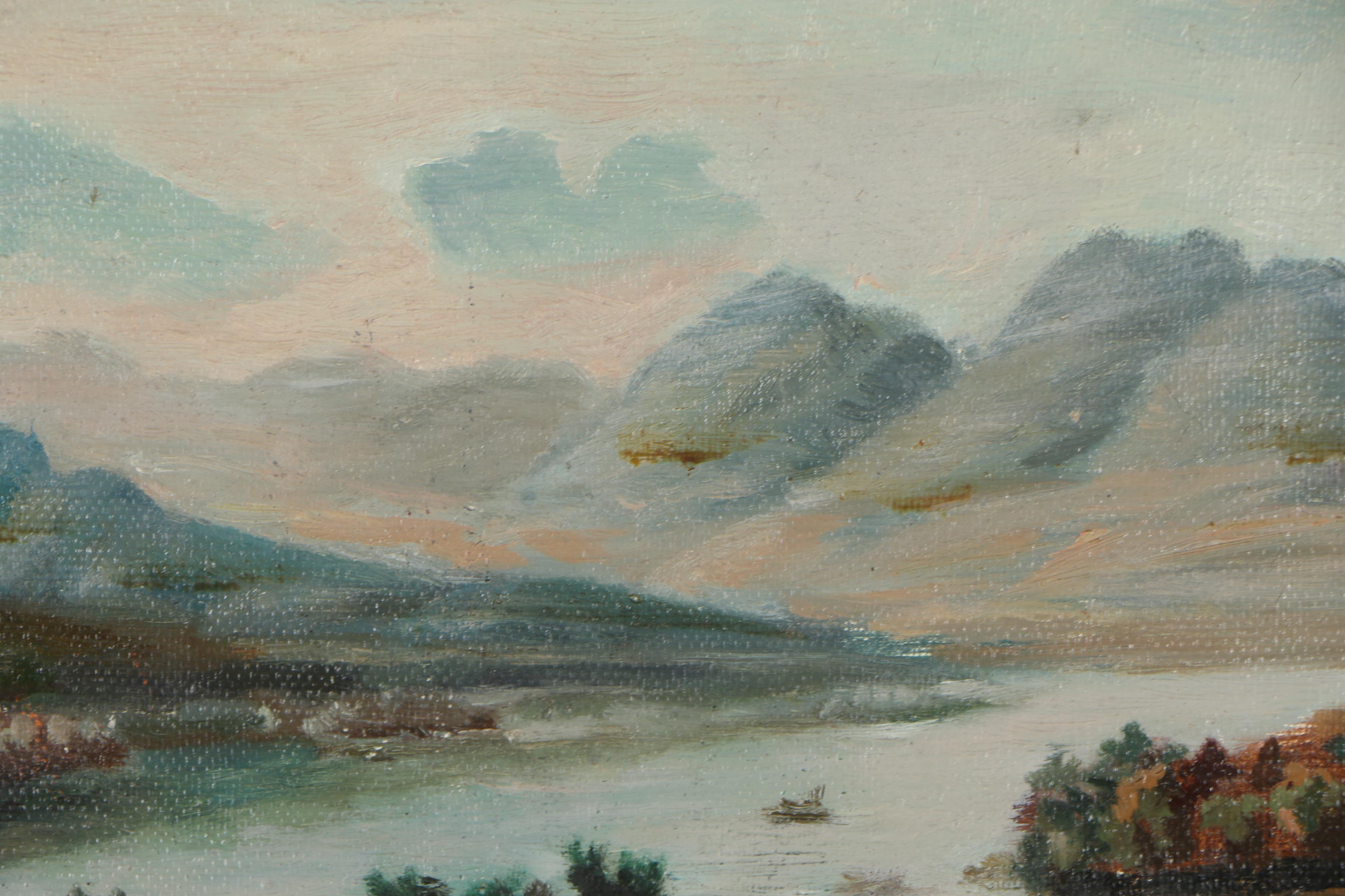 Landscape Oil Painting "By the Lake"