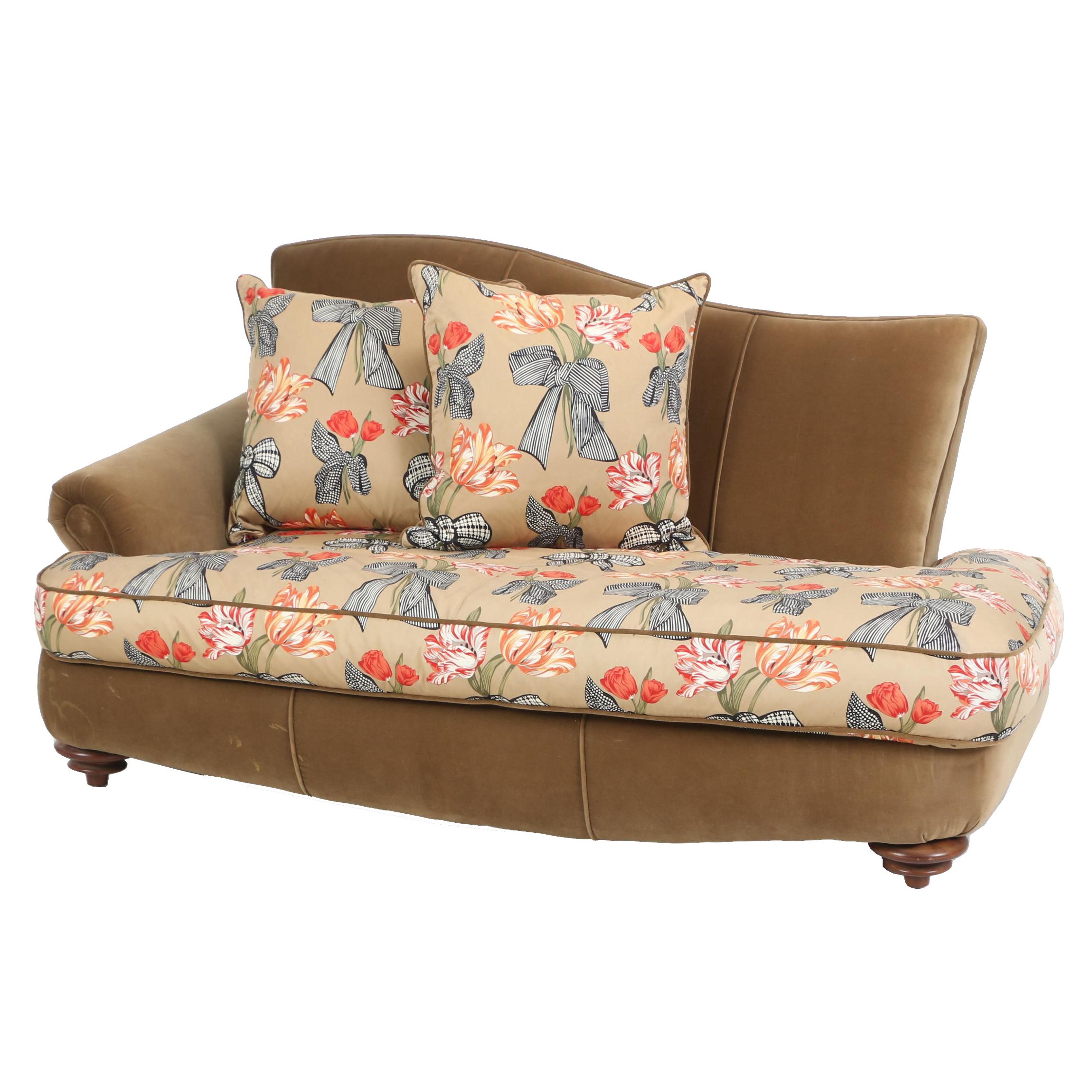 Thayer Coggin Furniture Custom-Upholstered Left-Arm Facing Sofa