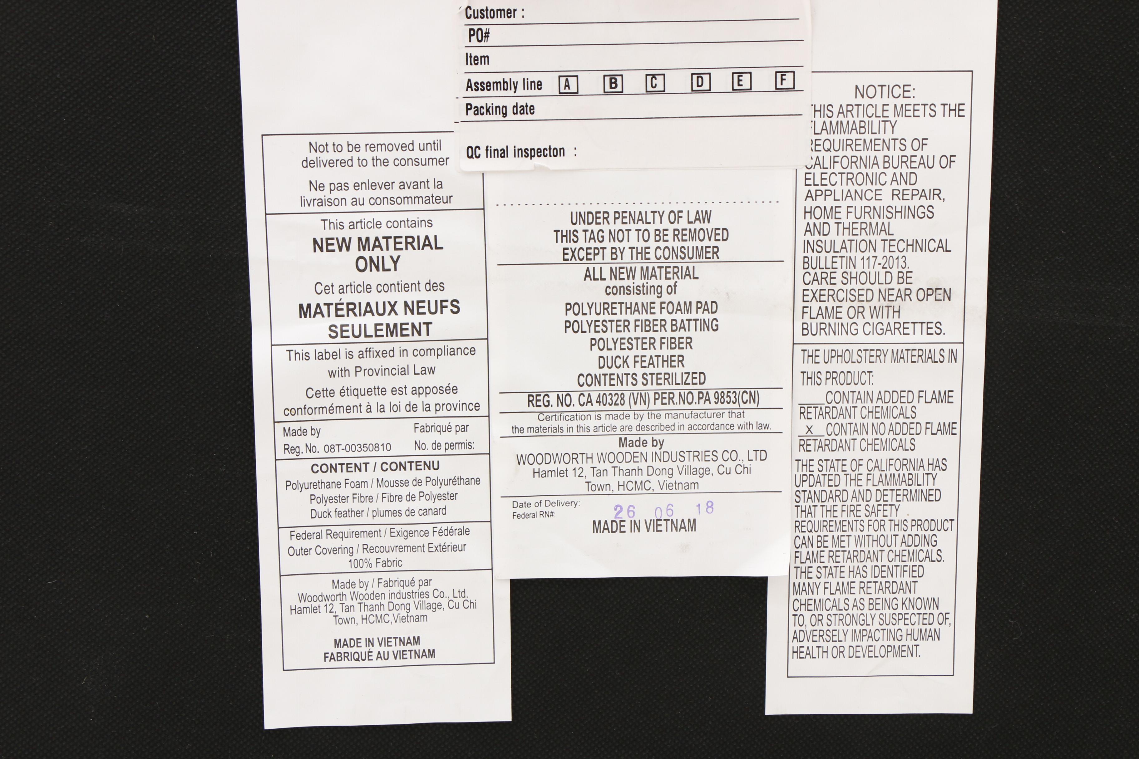 Blue Velvet Tufted Ottoman by Article