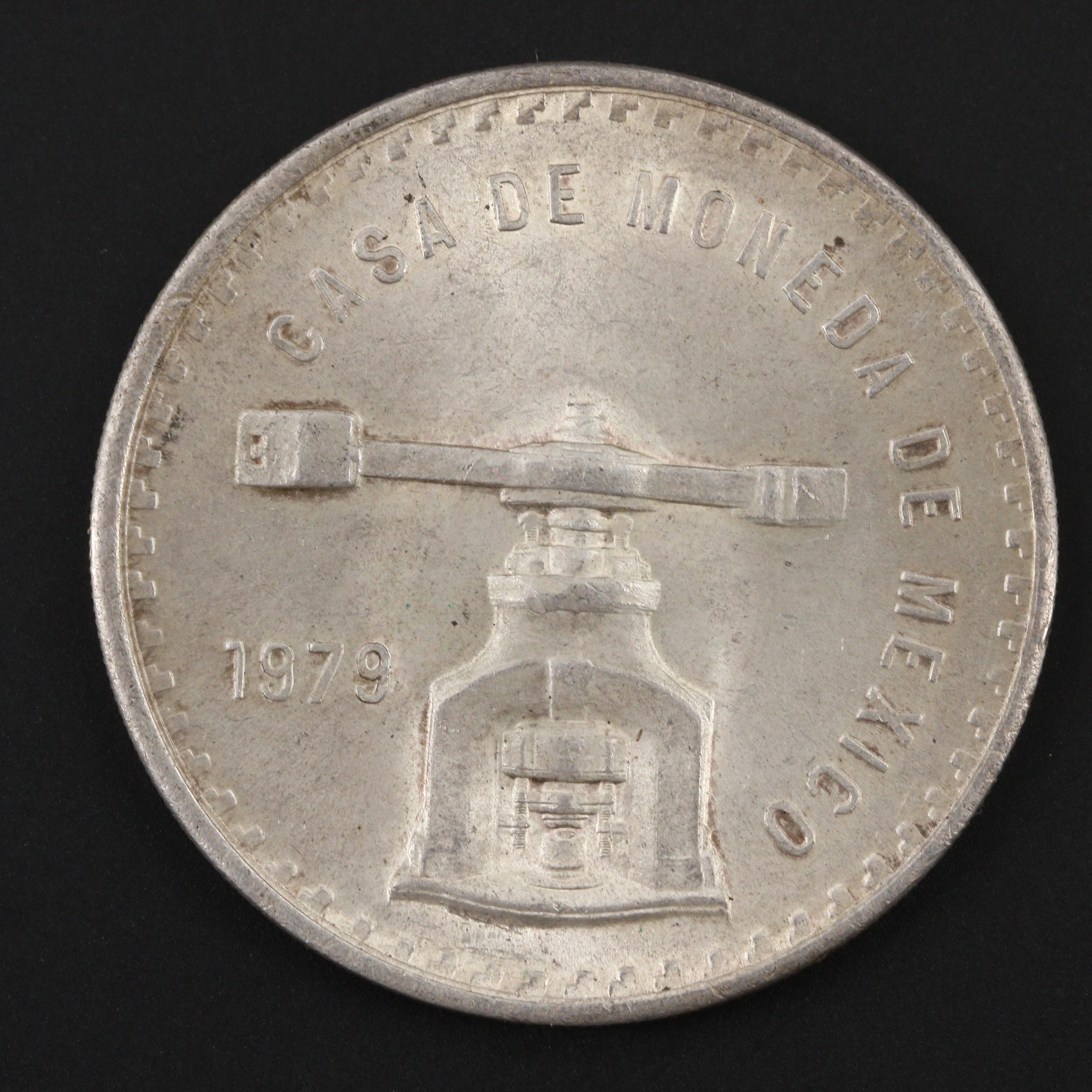 1979 Mexico 1 Onza Silver Bullion Coin