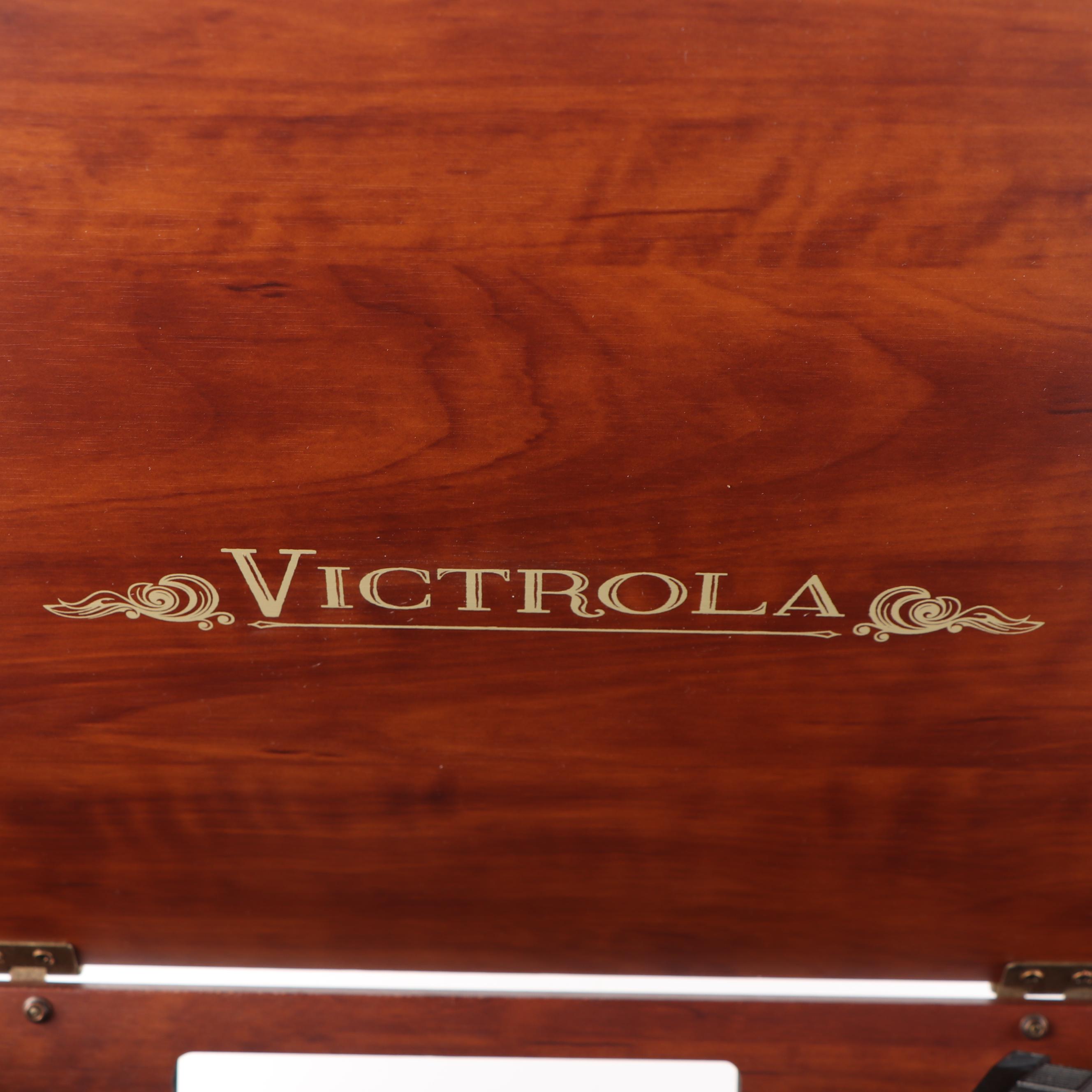 Victrola Nostalgic Classic Wood 6-in-1 Bluetooth Turntable Entertainment Center