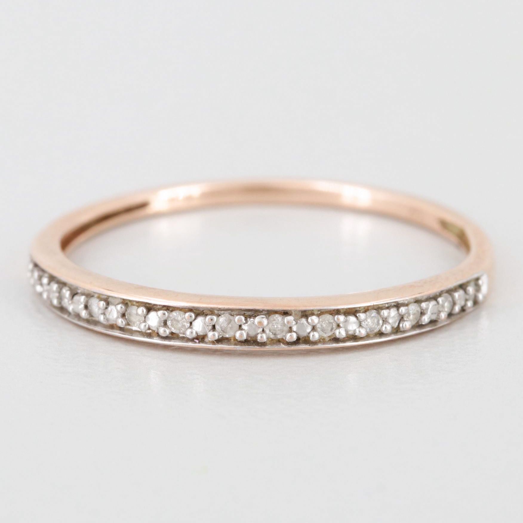 10K Rose Gold Diamond Ring