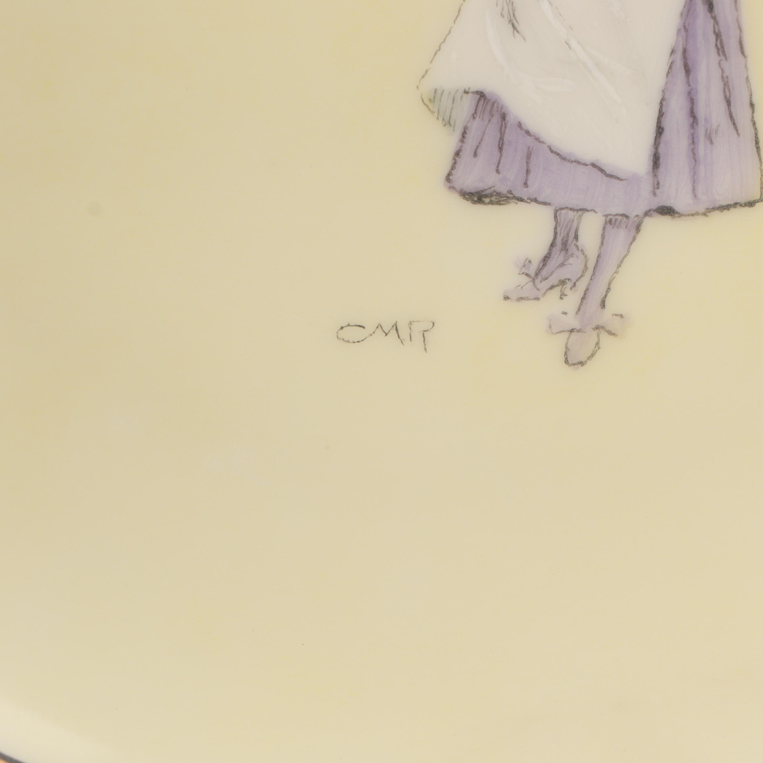 Haviland Limoges Hobbyist Painted Porcelain Plates in Display Cases