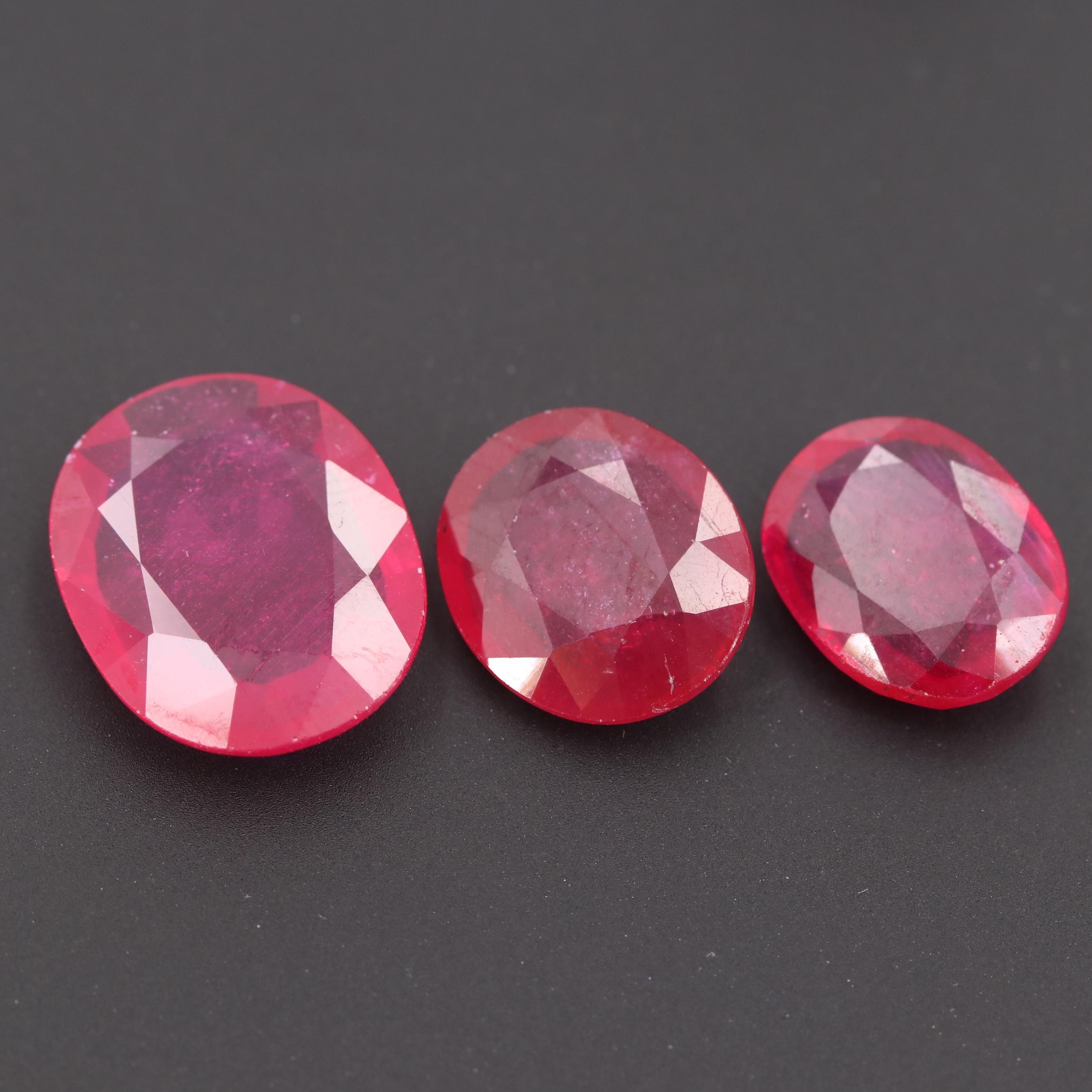 Loose 32.18 CTW Glass Filled Corundum