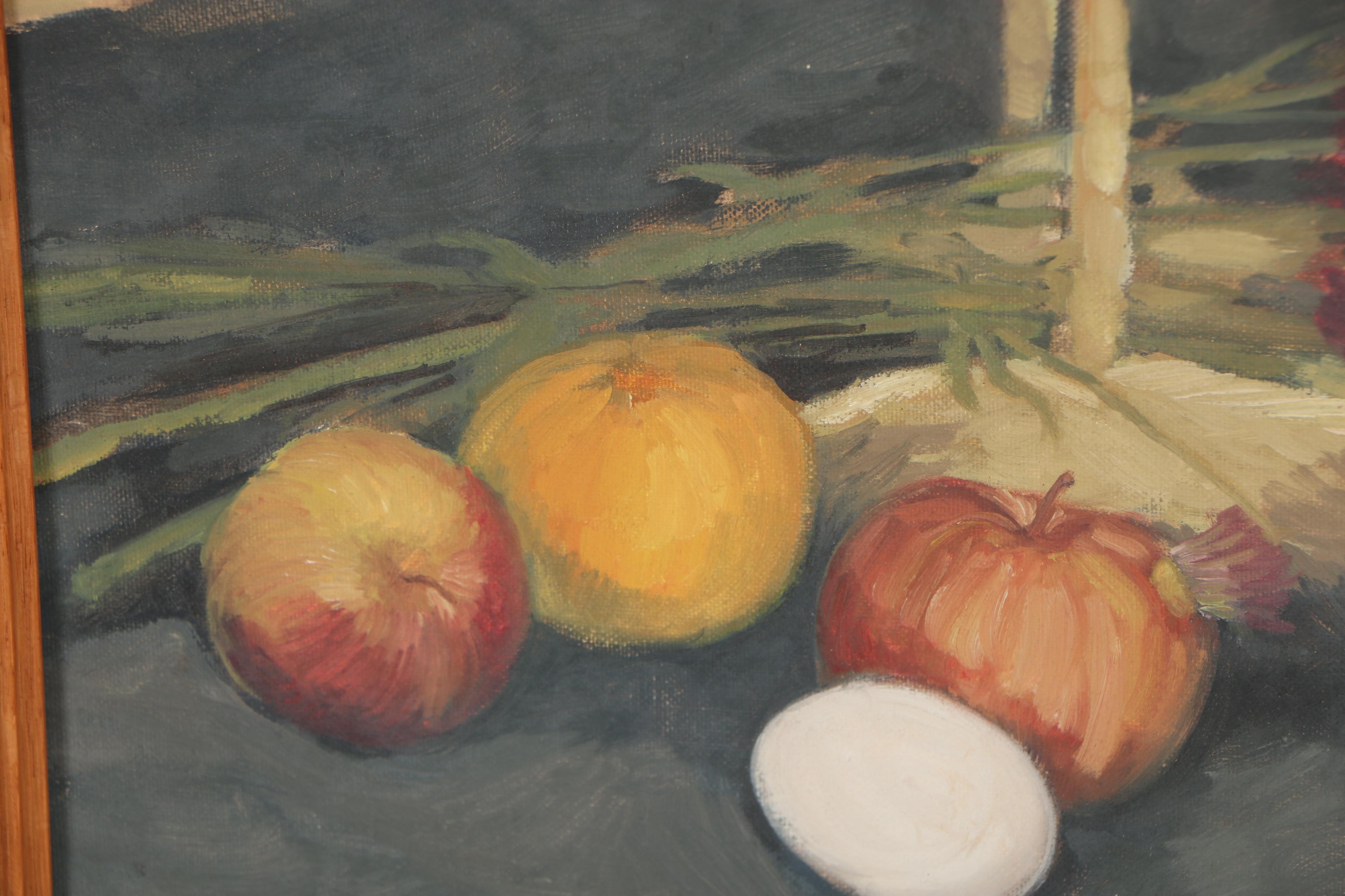 J. Sovjani Still Life Oil Painting, 1963
