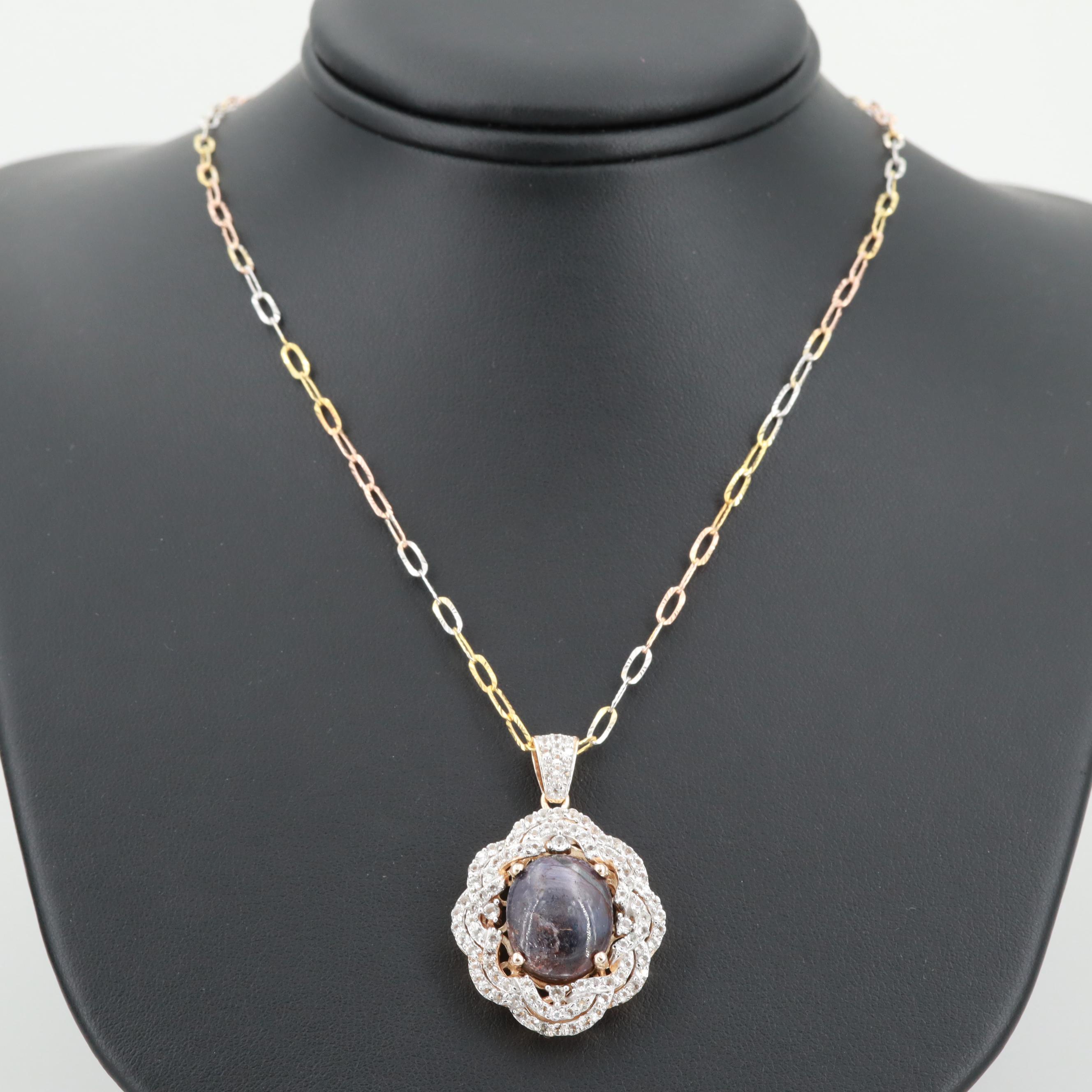 Orianne Sterling Silver Corundum Necklace