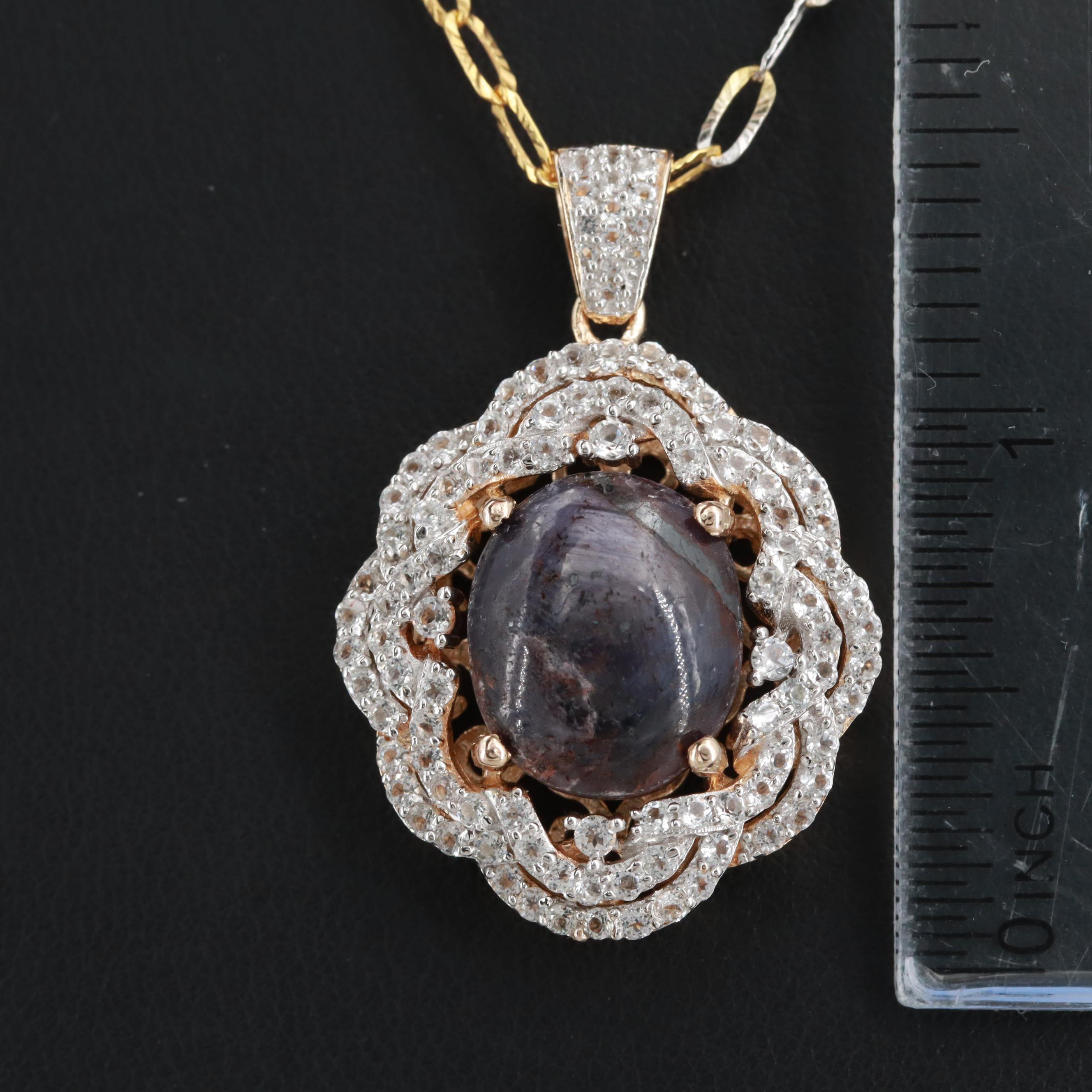 Orianne Sterling Silver Corundum Necklace