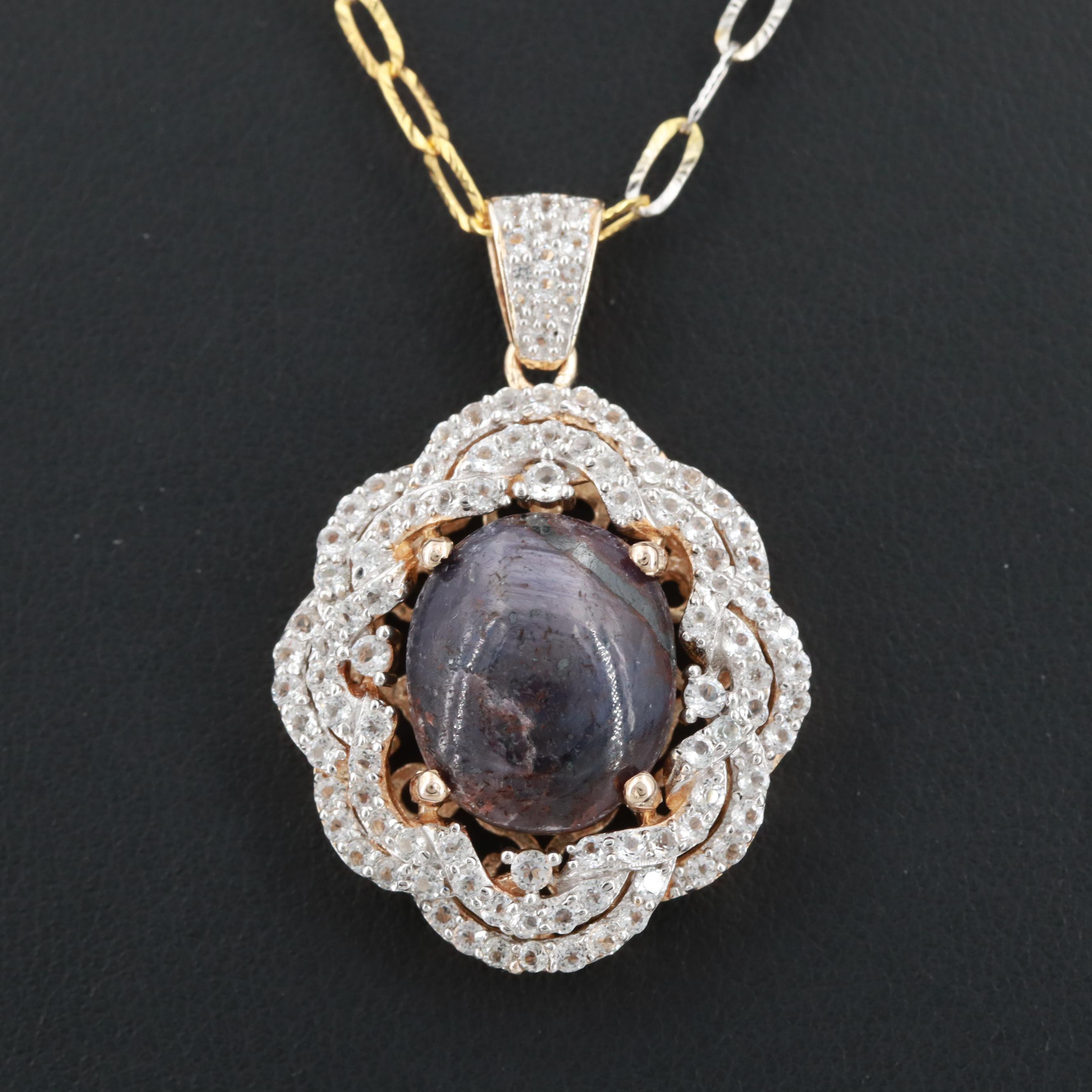 Orianne Sterling Silver Corundum Necklace
