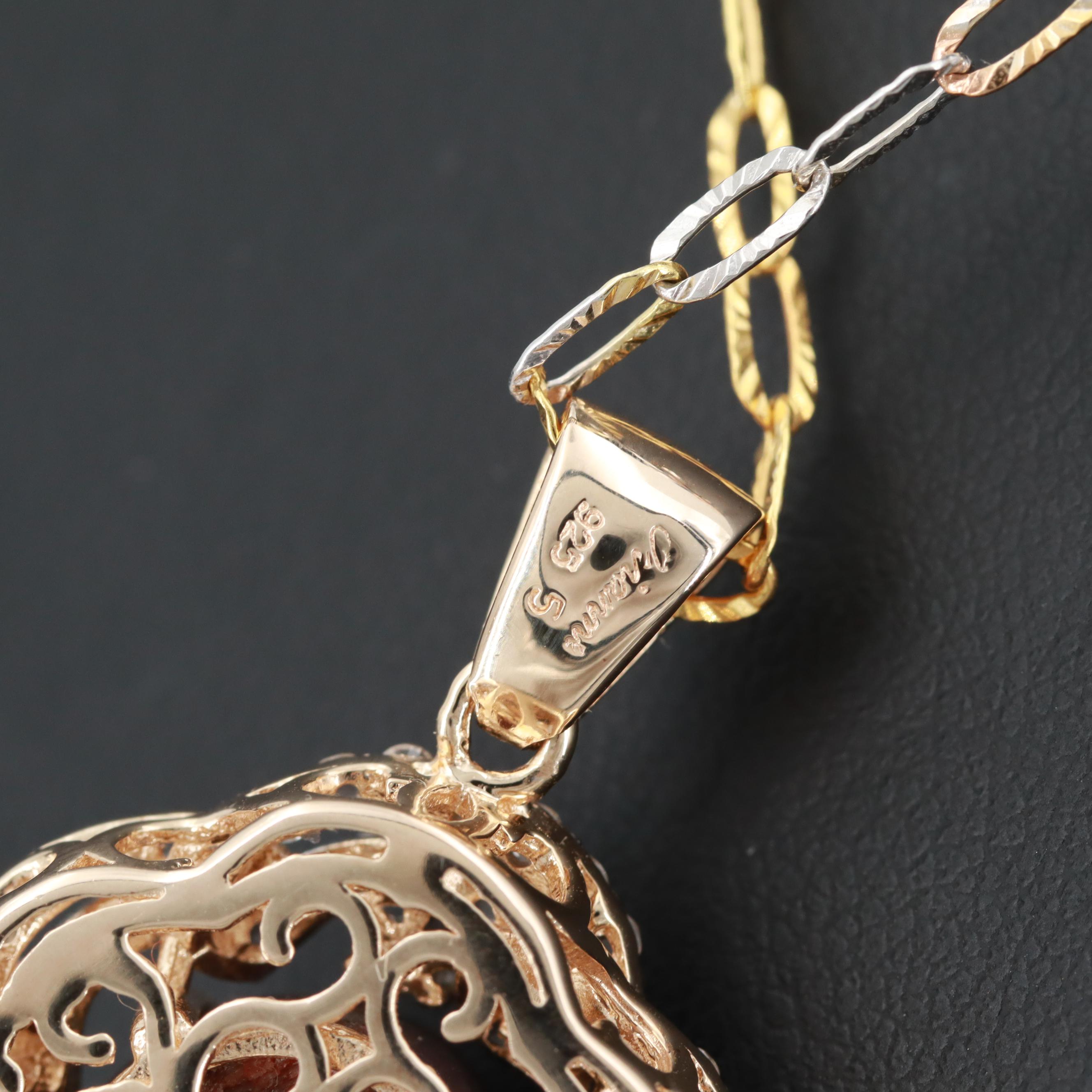 Orianne Sterling Silver Corundum Necklace