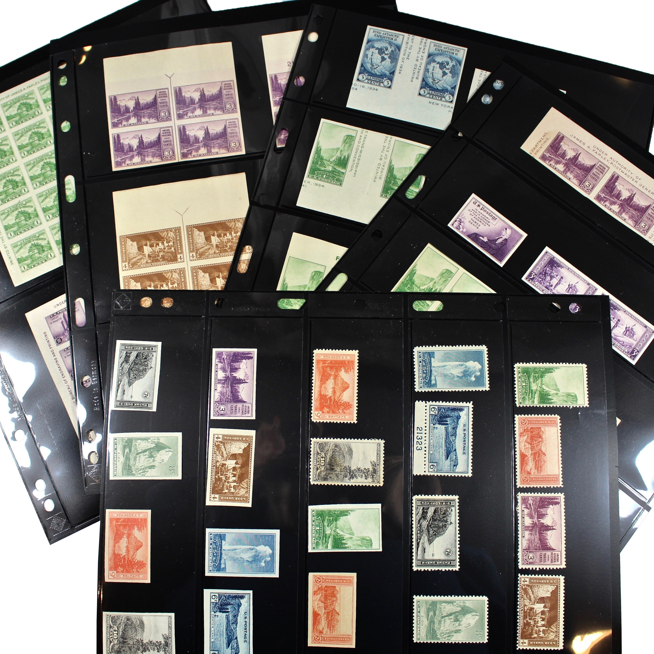 Collection of 231 U.S. Farley Postage Stamps