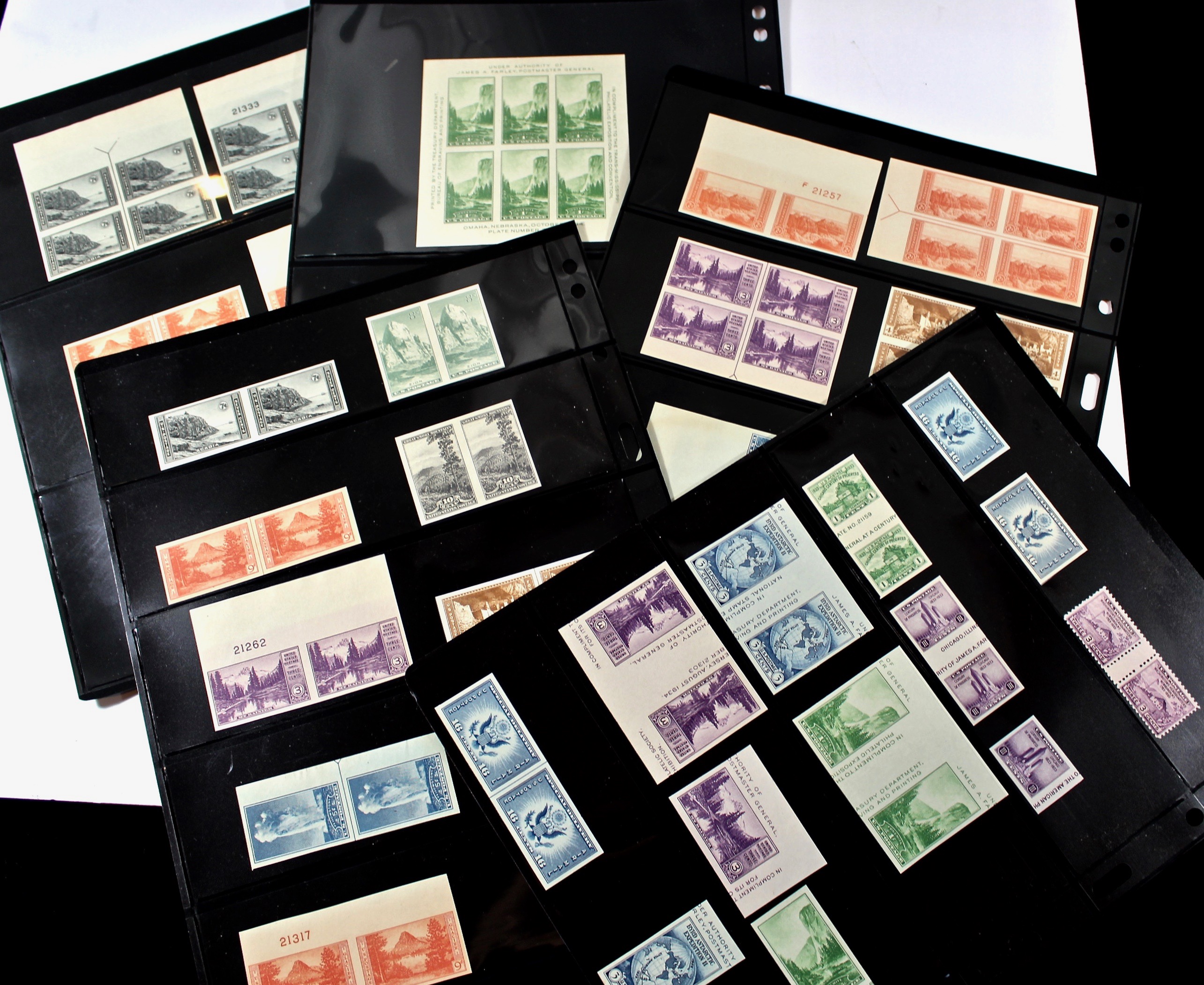 Collection of 231 U.S. Farley Postage Stamps