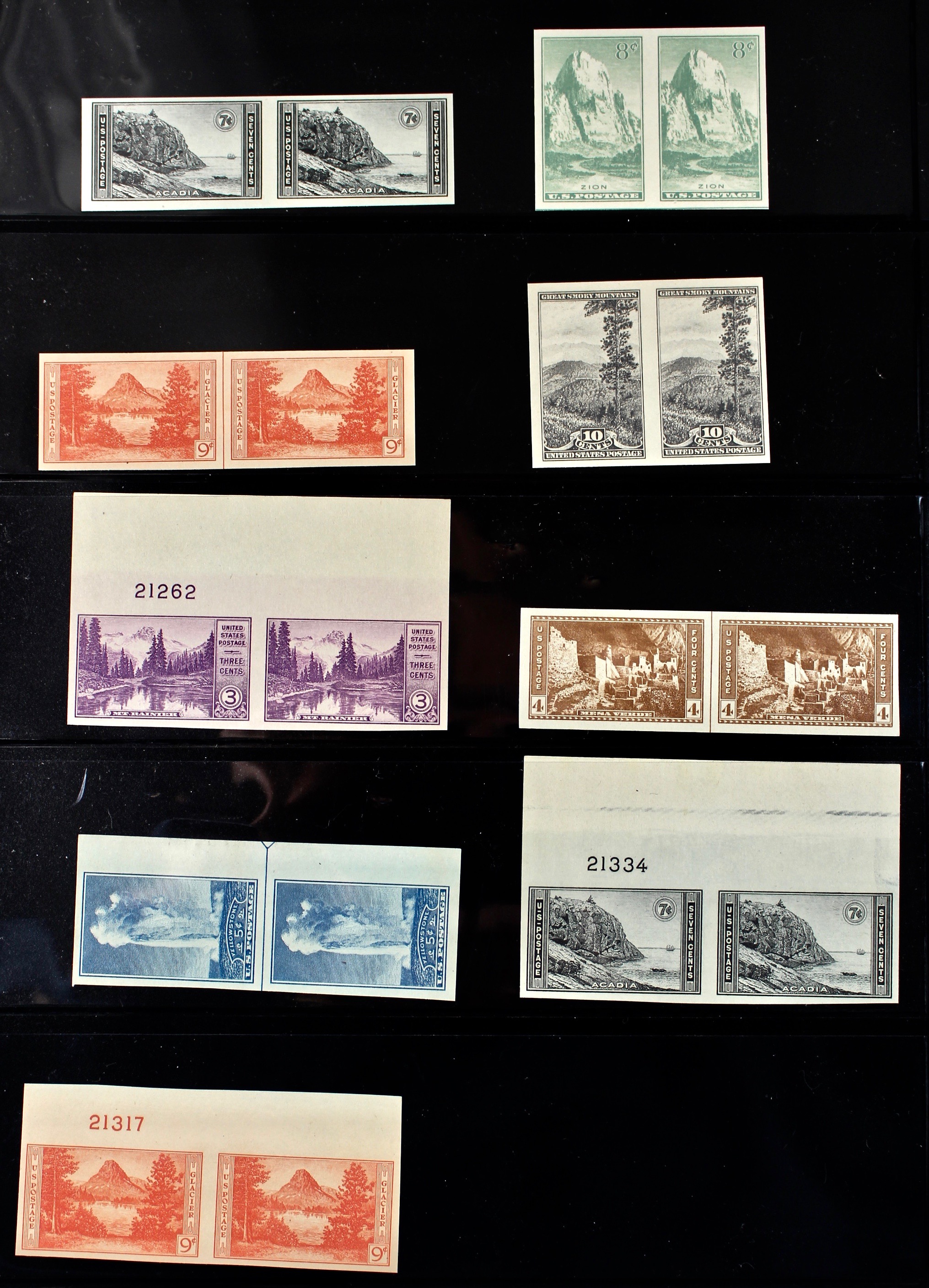 Collection of 231 U.S. Farley Postage Stamps