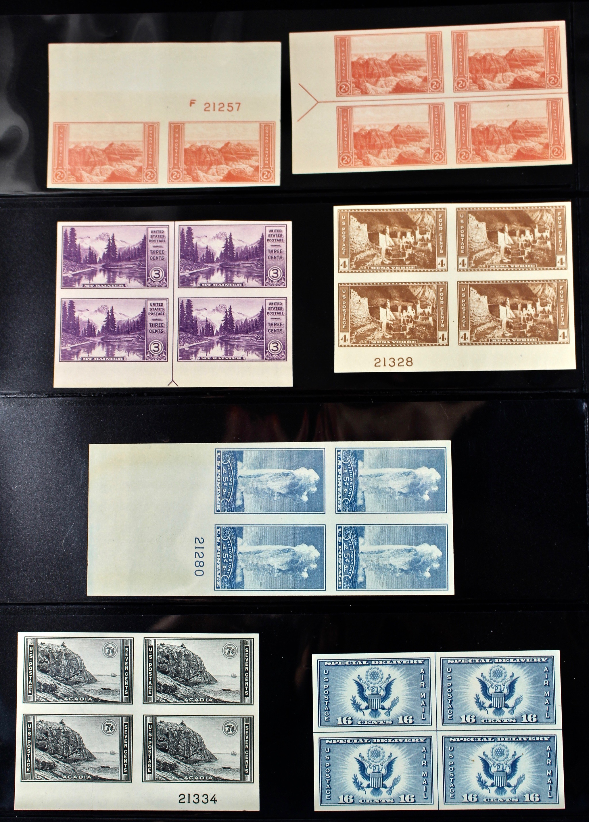 Collection of 231 U.S. Farley Postage Stamps